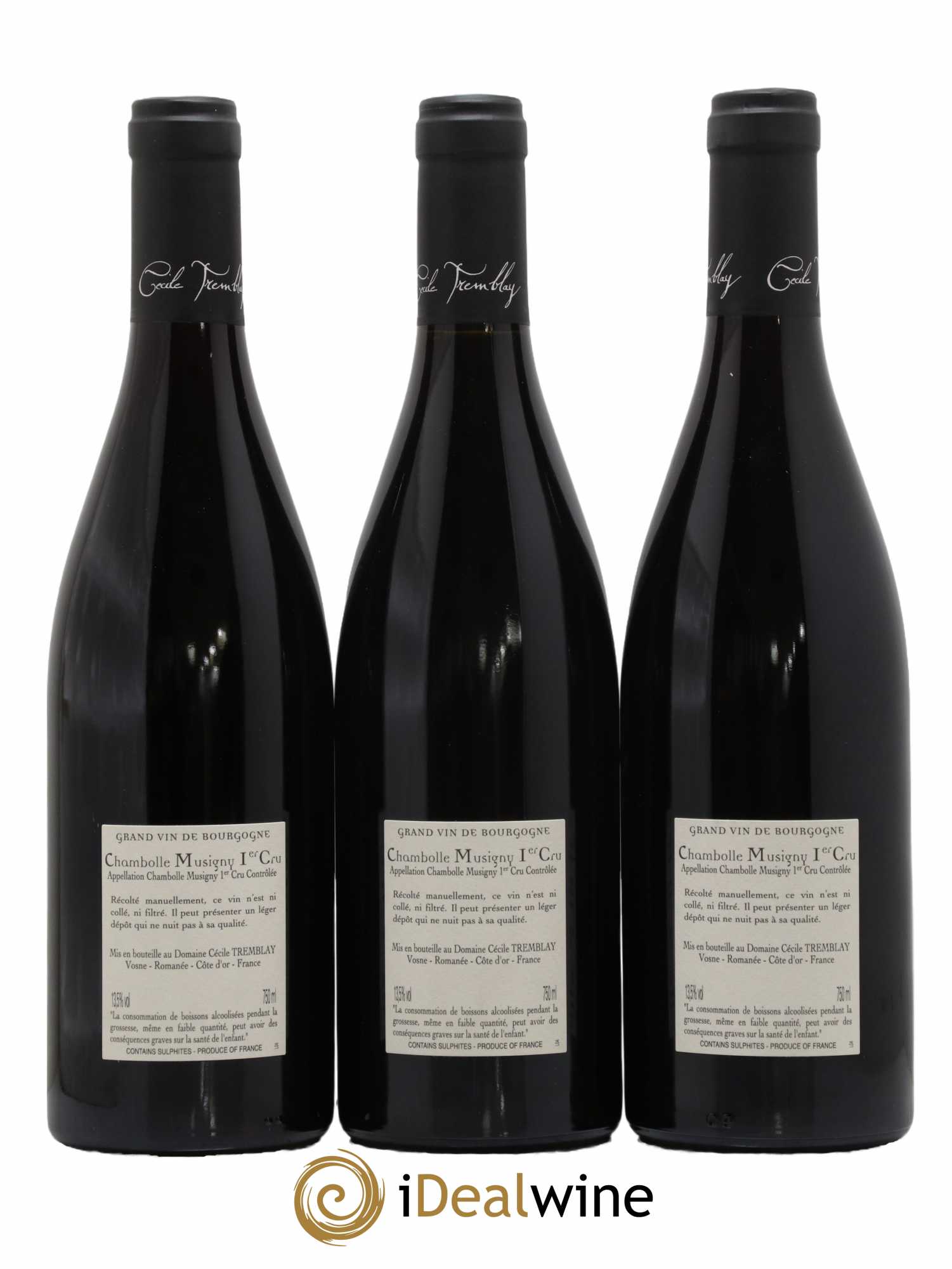 Chambolle-Musigny 1er Cru Les Feusselottes Cécile Tremblay 2019 - Lot of 3 bottles - 1