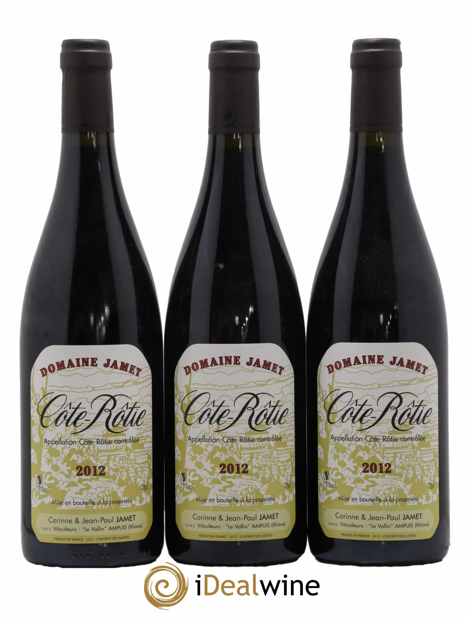 Côte-Rôtie Jamet (Domaine) 2012 - Lot de 3 bouteilles - 0