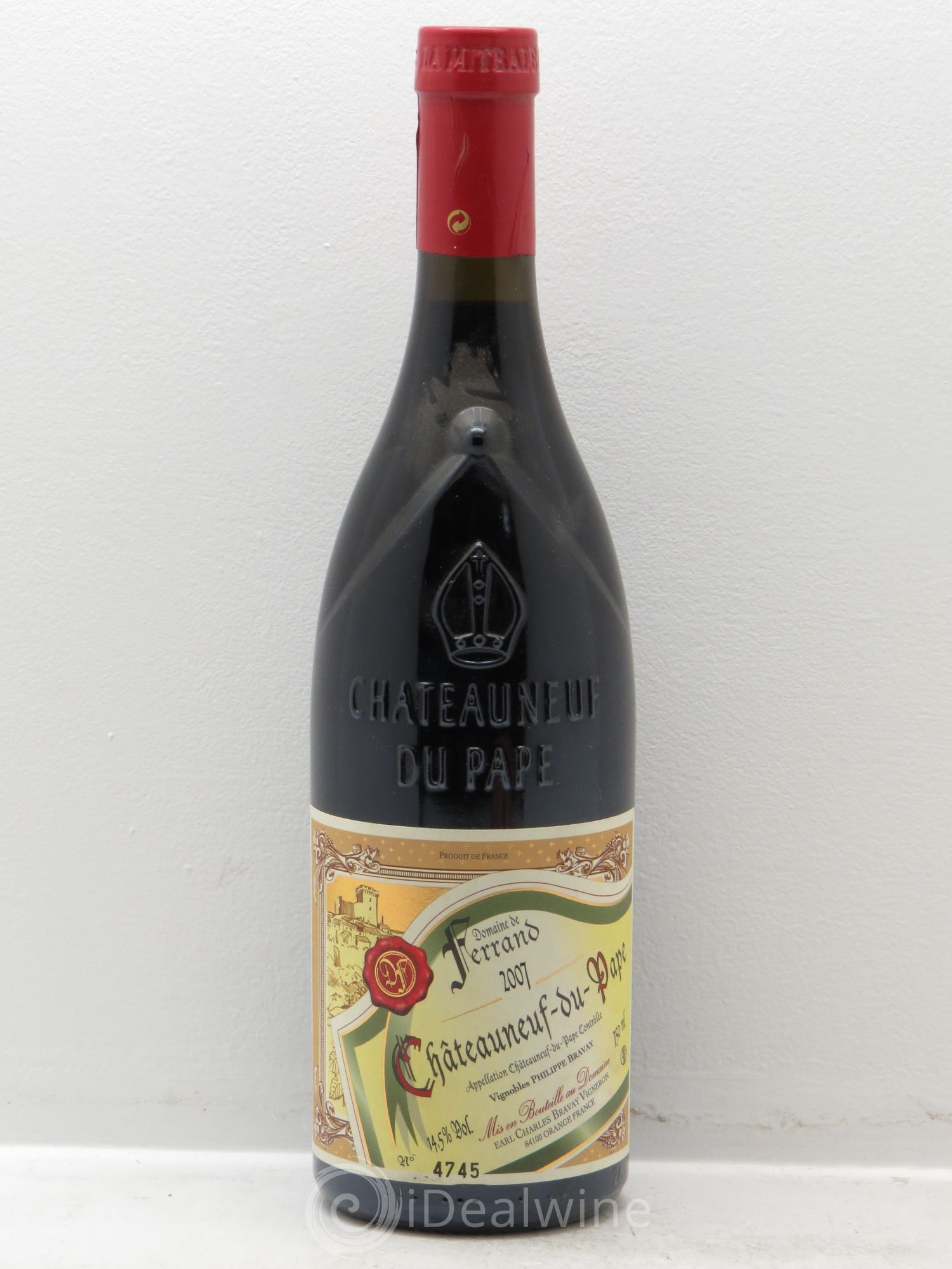 Châteauneuf-du-Pape Domaine de Ferrand (RP98 ) 2007 - Posten von 1 Flasche - 0