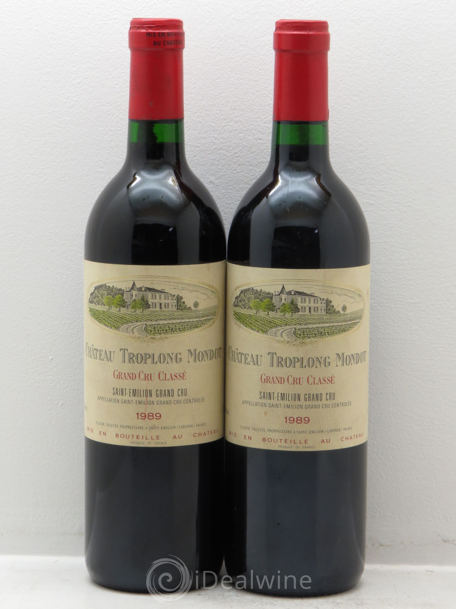 Château Troplong Mondot 1er Grand Cru Classé B 1989 - Lot de 2 bouteilles - 0