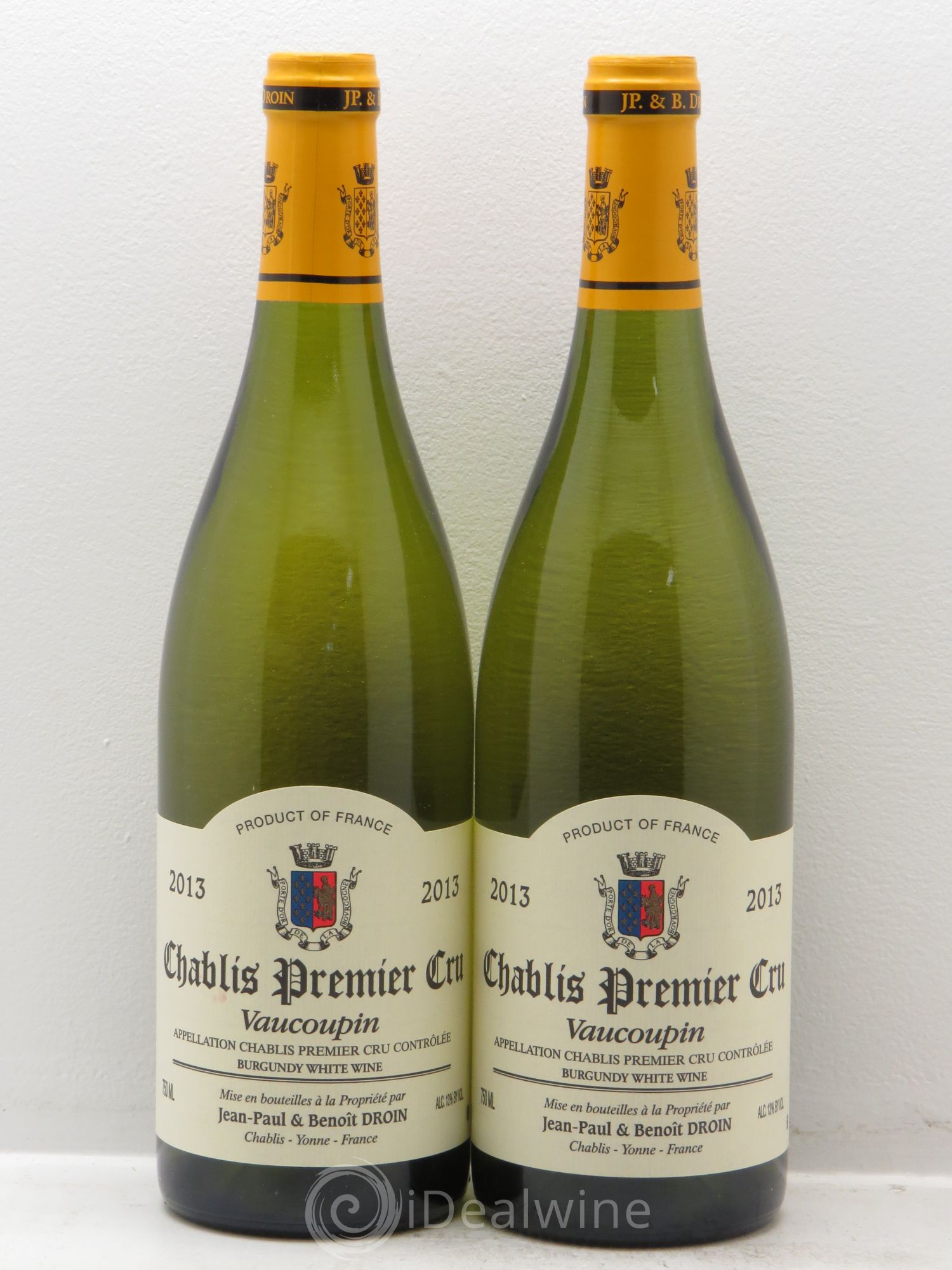Chablis 1er Cru Domaine Droin 2013 - Posten von 2 Flaschen - 0