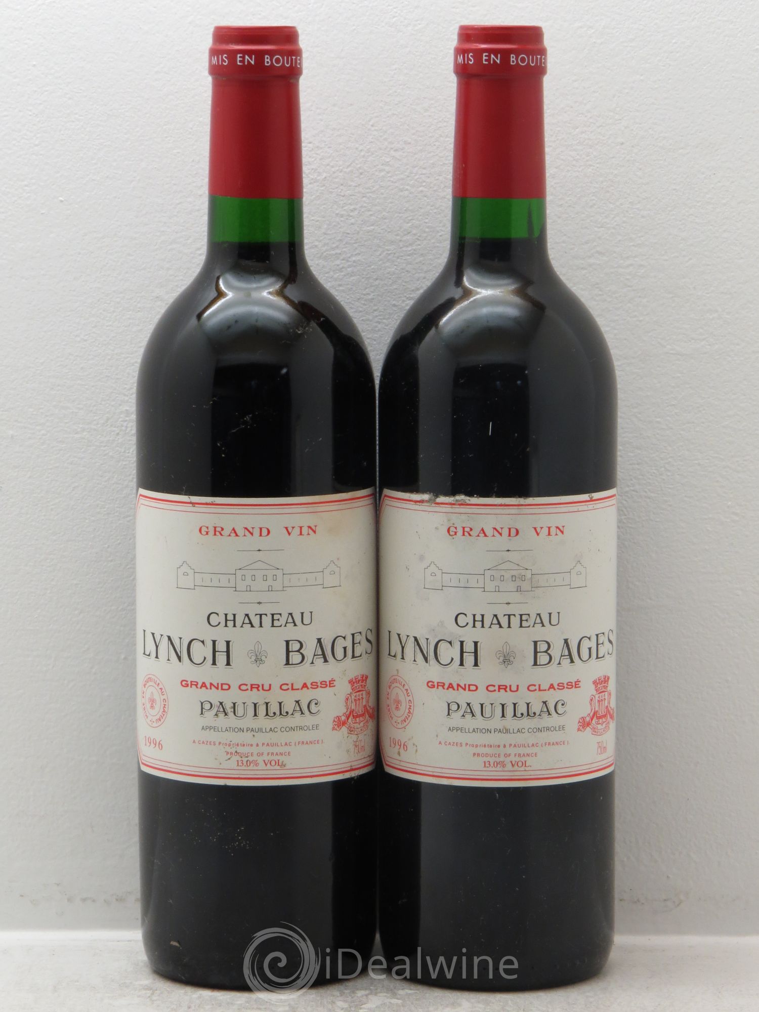 Château Lynch Bages 5ème Grand Cru Classé 1996 - Lot de 2 bouteilles - 0
