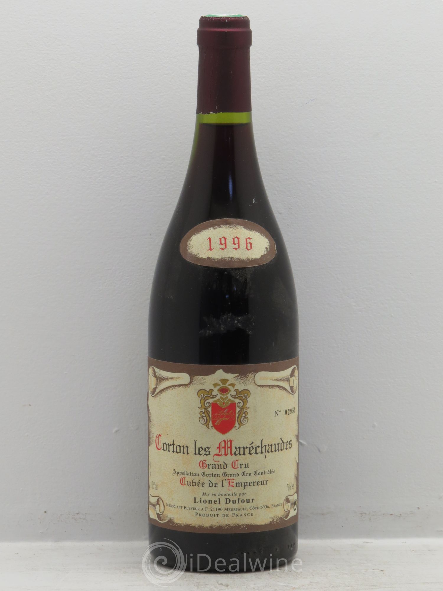 Corton Grand Cru Les Maréchaudes Lionel Dufour 1996 - Posten von 1 Flasche - 0