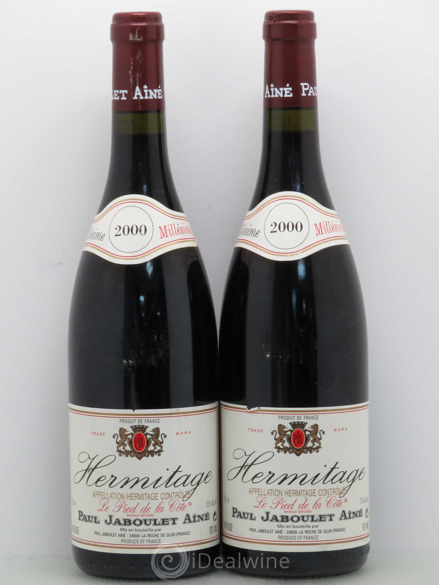 Hermitage Le Pied De La Côte Paul Jaboulet Aîne 2000 - Posten von 2 Flaschen - 0