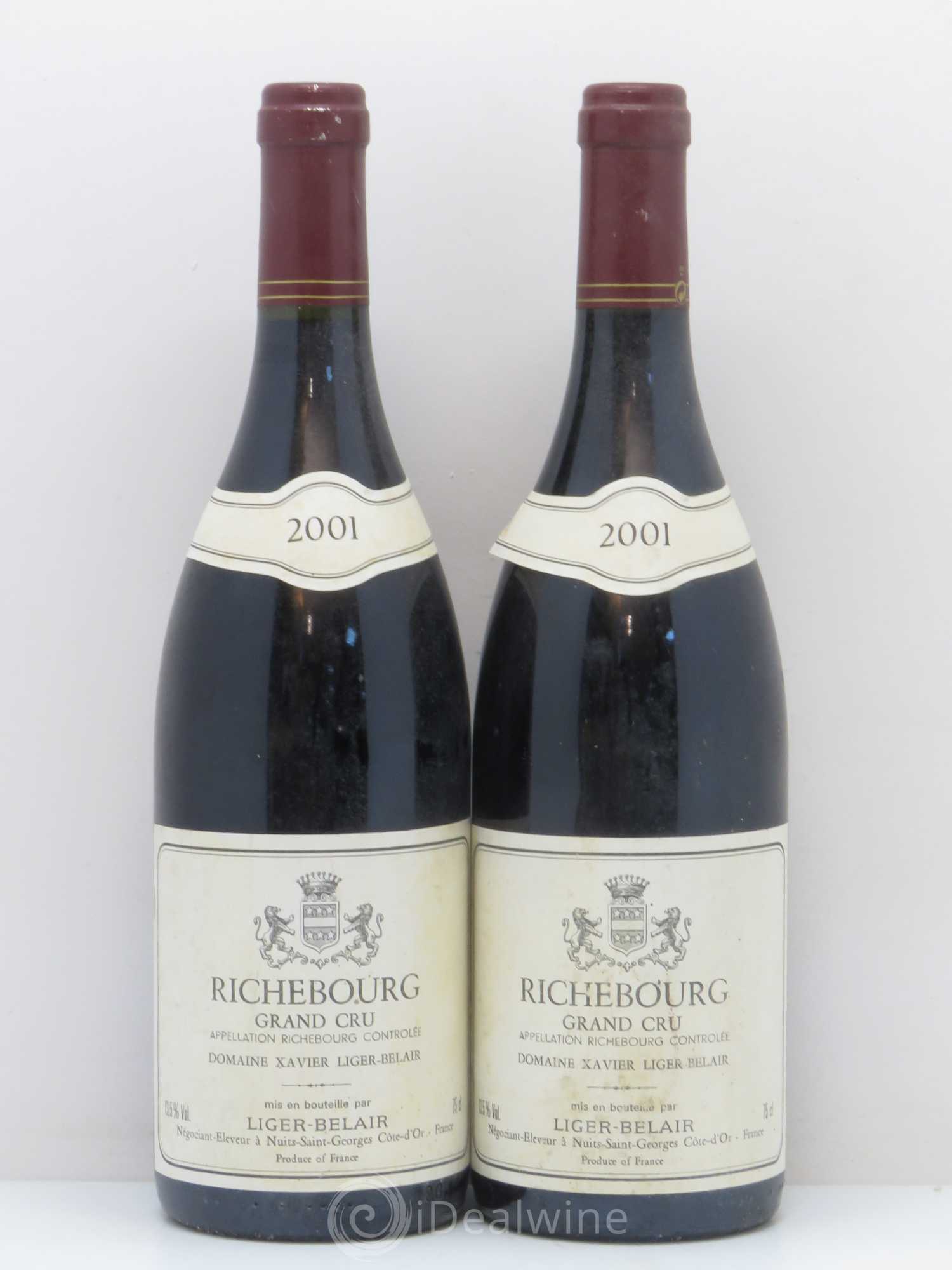 Richebourg Grand Cru Domaine Xavier Liger-Belair 2001 - Lotto di 2 bottiglie - 0