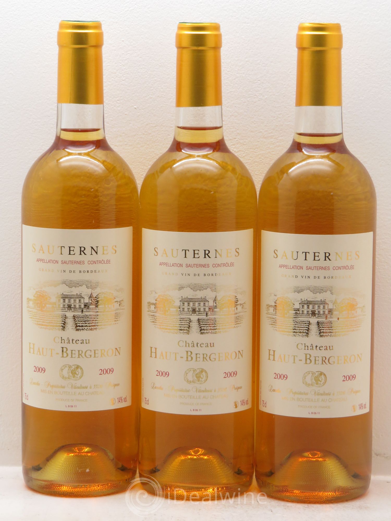 Château Haut-Bergeron 2009 - Lotto di 3 bottiglie - 0