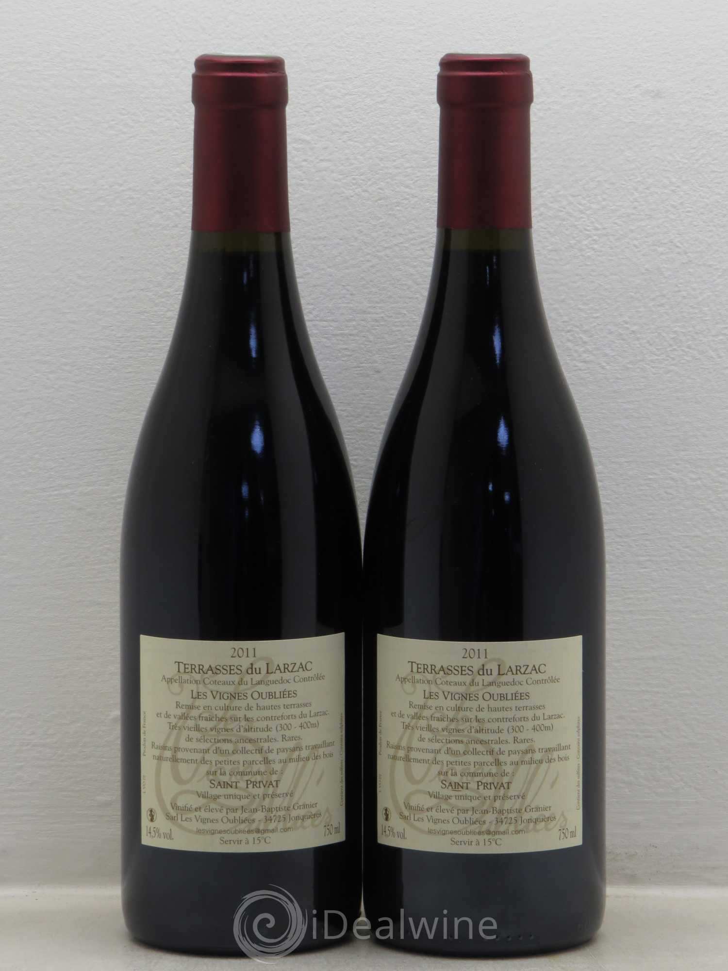 Terrasses du Larzac Les Vignes Oubliées Jean-Baptiste Granier Terrasses du Larzac 2011 - Lot de 2 bouteilles - 1