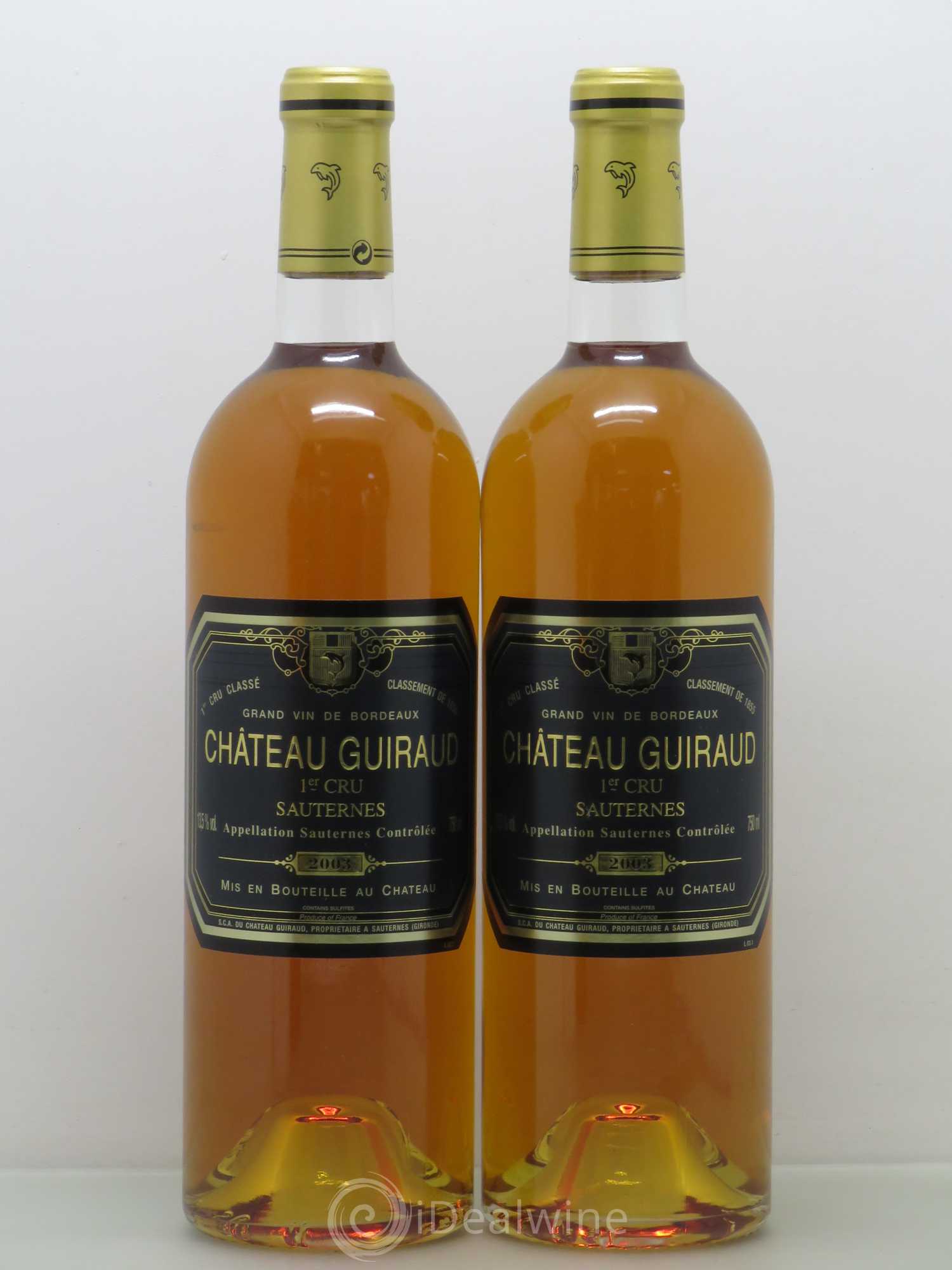 Château Guiraud 1er Grand Cru Classé 2003 - Lotto di 2 bottiglie - 0
