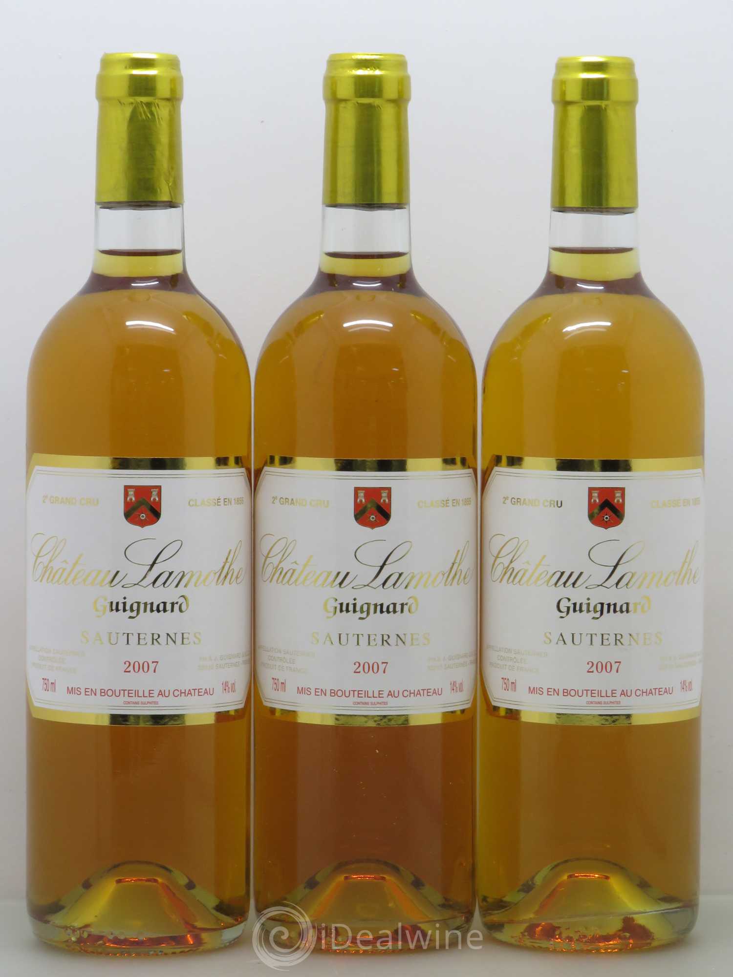 Château Lamothe Guignard 2ème Grand Cru Classé 2007 - Lotto di 3 bottiglie - 0