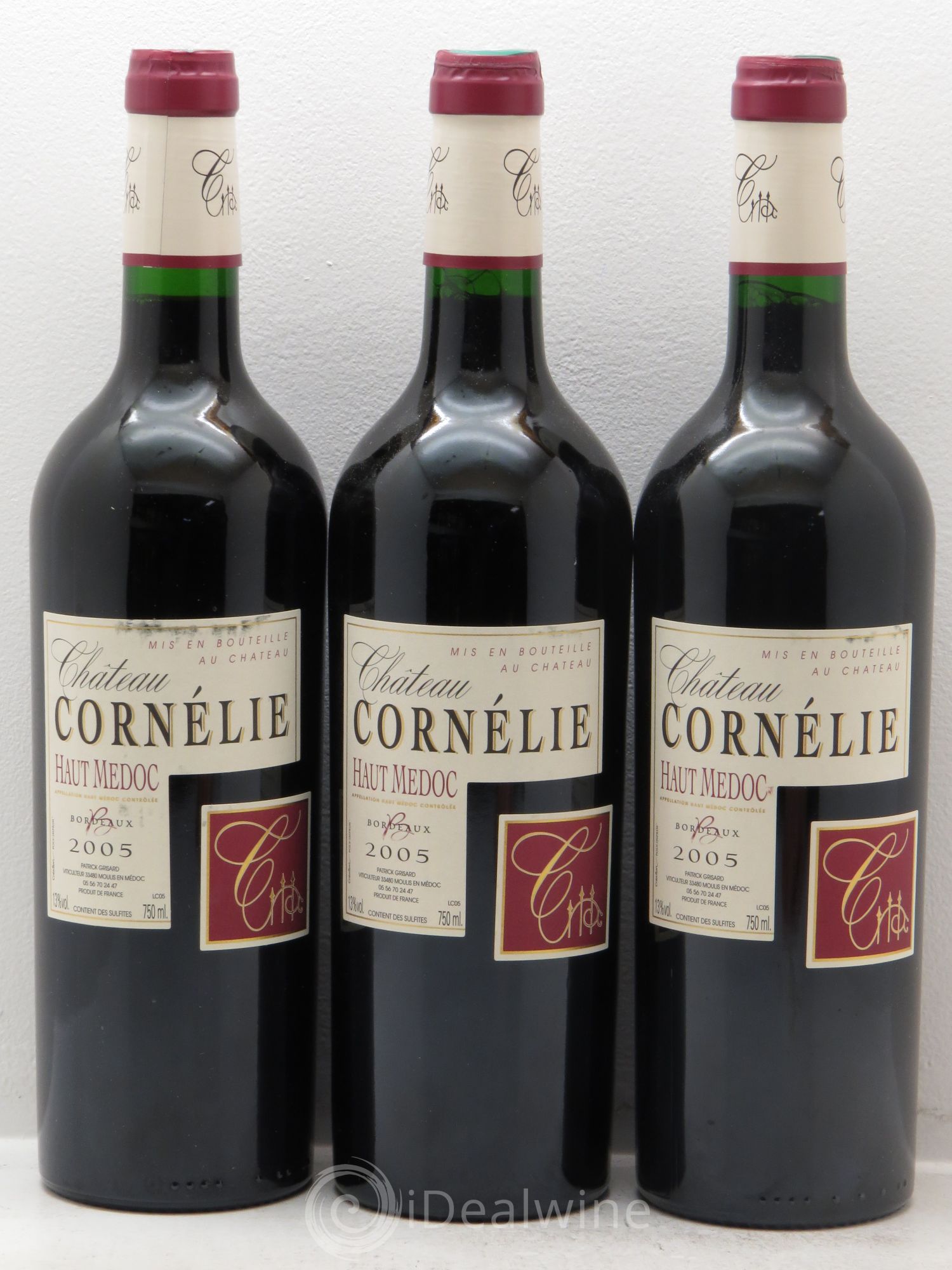 Haut Médoc Château Cornélie 2005 - Lot de 3 bouteilles - 0