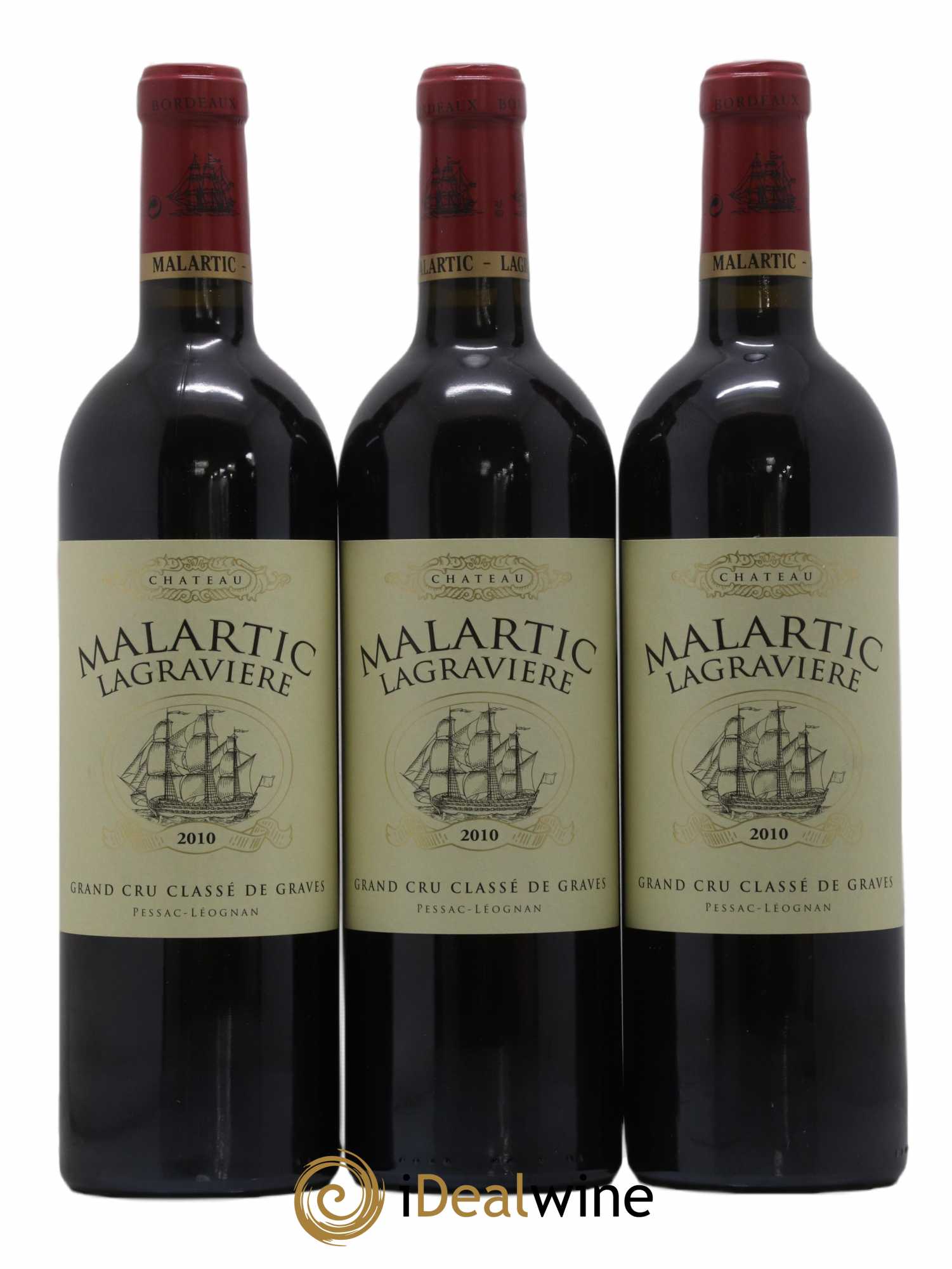Château Malartic-Lagravière Cru Classé de Graves 2010 - Lot de 3 bouteilles - 0