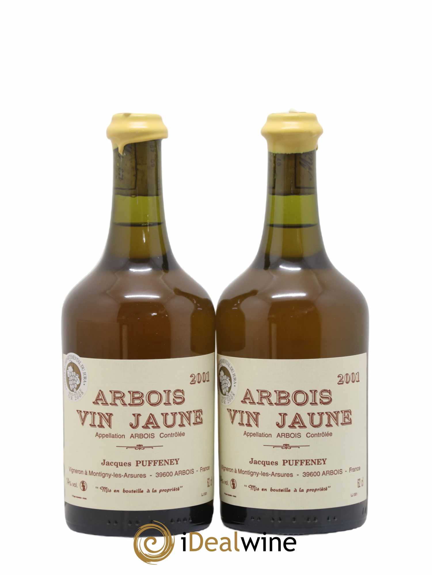 Arbois Vin Jaune Jacques Puffeney 2001 - Lot de 2 bouteilles - 0