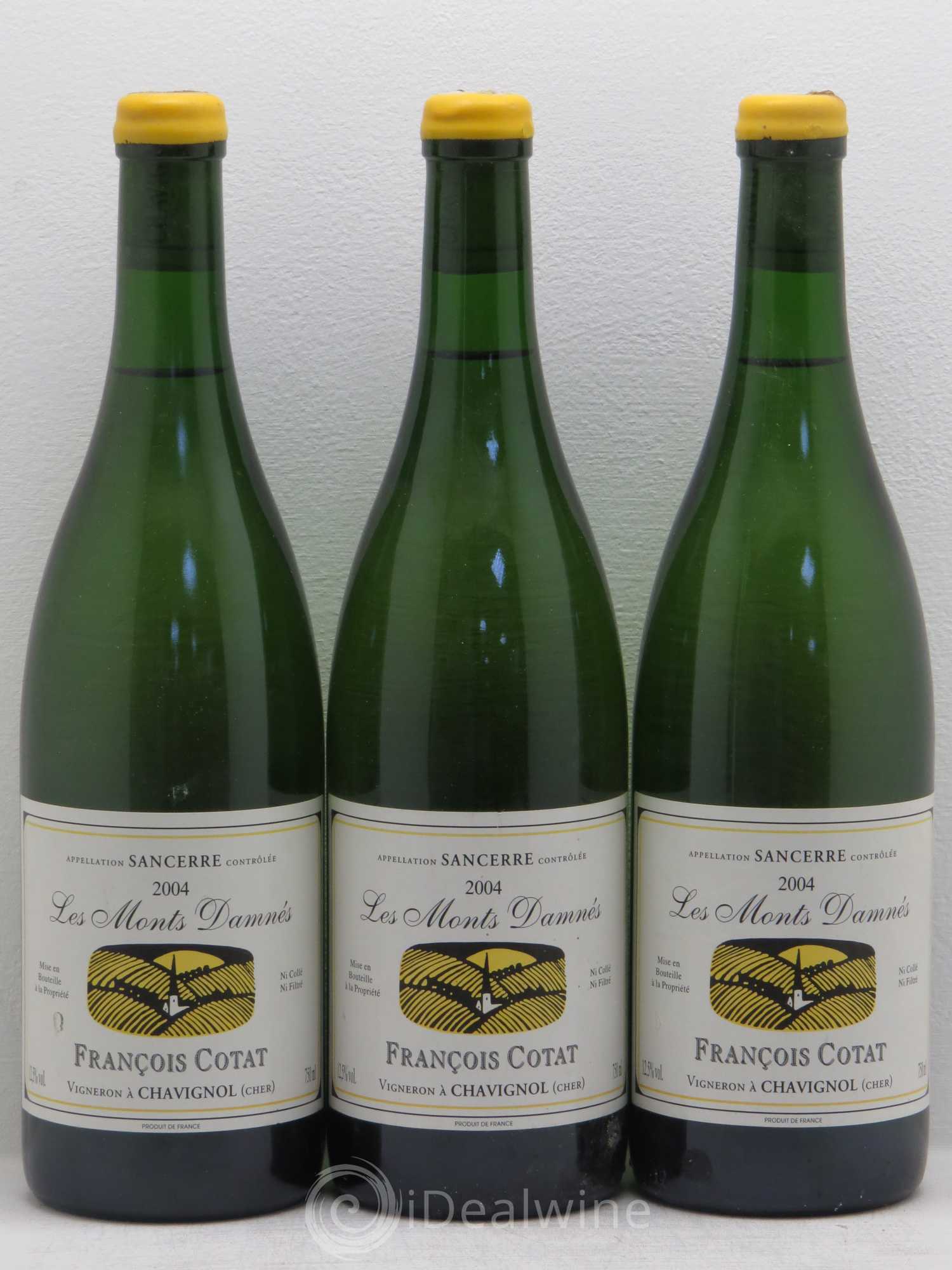Sancerre Les Monts Damnés François Cotat 2004 - Lot de 3 bouteilles - 0