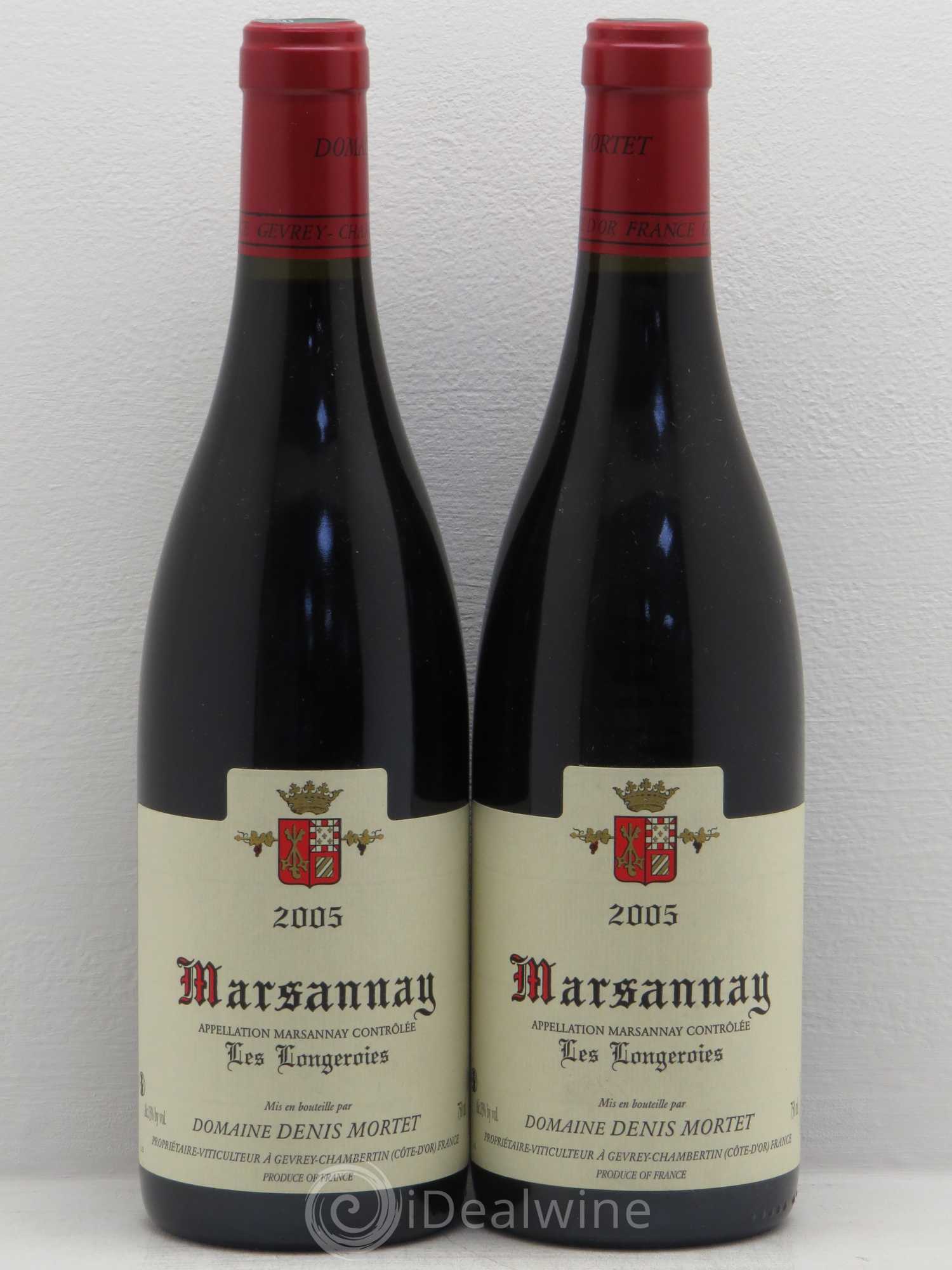 Marsannay Les Longeroies Denis Mortet (Domaine) 2005 - Lot de 2 bouteilles - 0