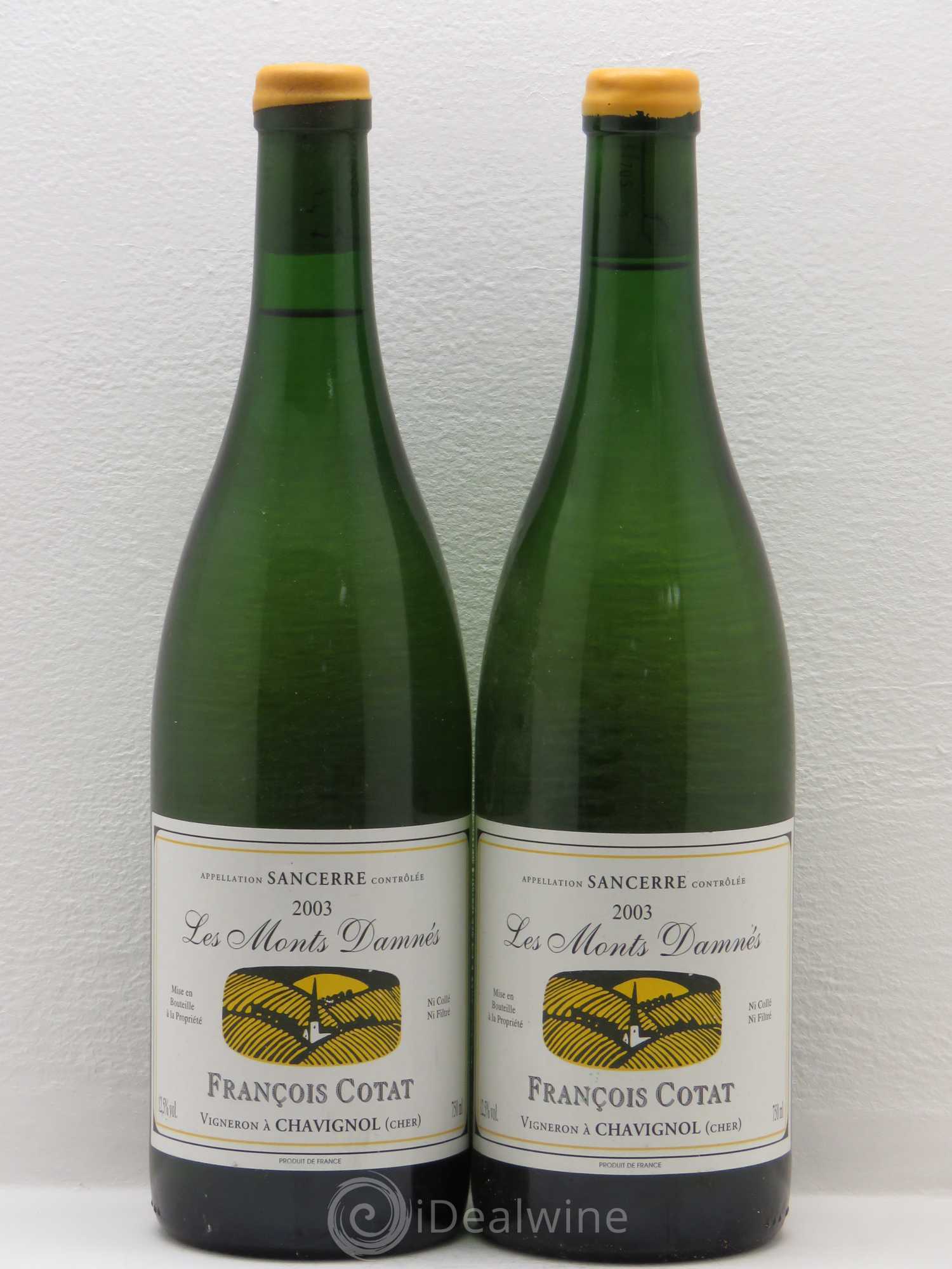Sancerre Les Monts Damnés François Cotat 2003 - Lot de 2 bouteilles - 0
