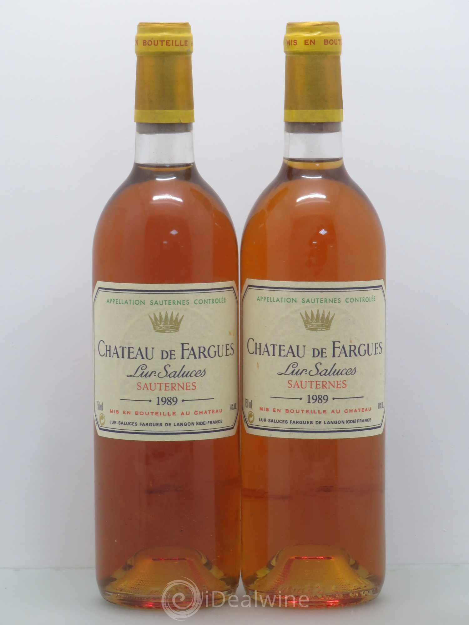 Château de Fargues 1989 - Lotto di 2 bottiglie - 0