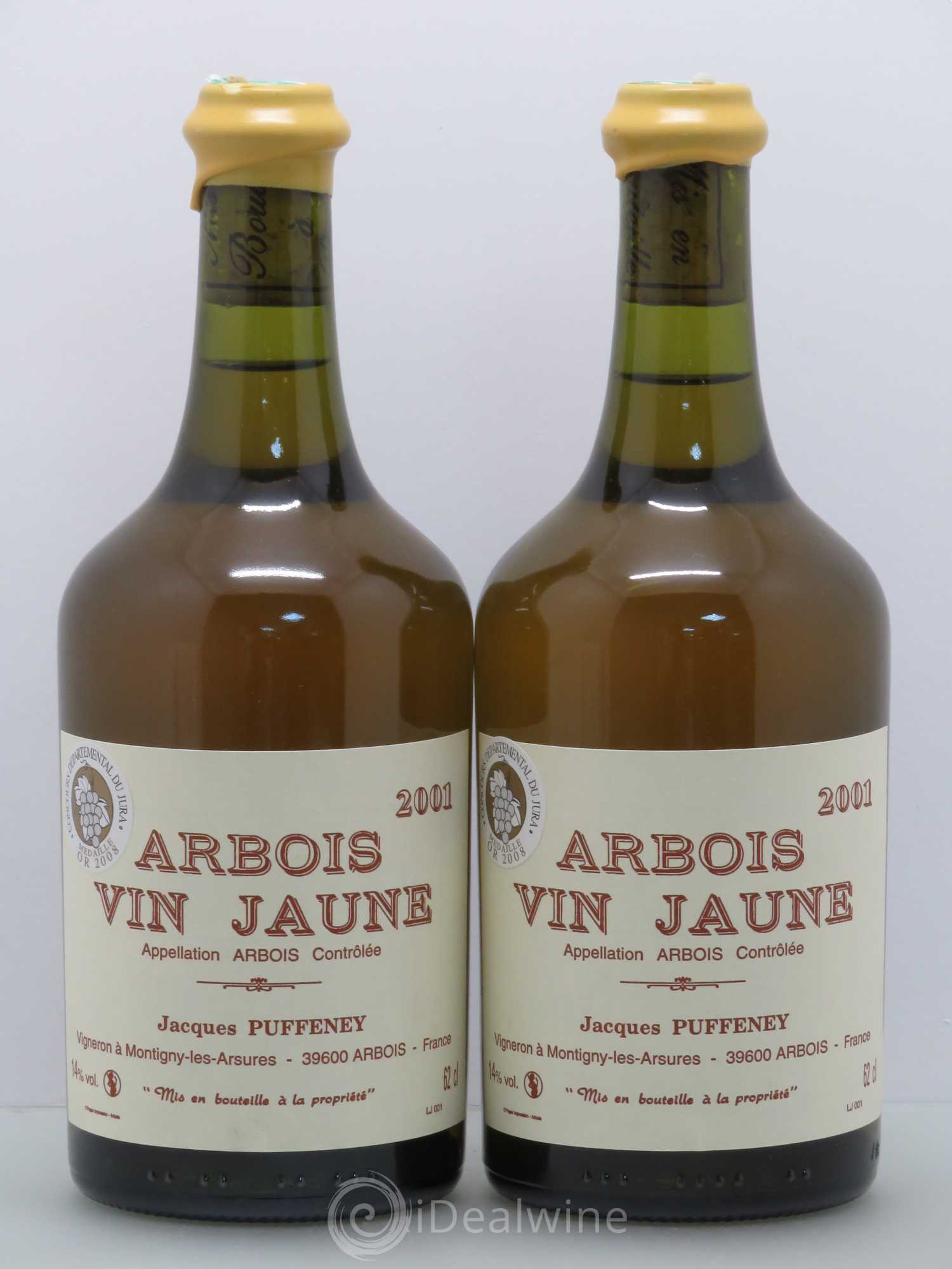 Arbois Vin Jaune Jacques Puffeney 2001 - Lot de 2 bouteilles - 0