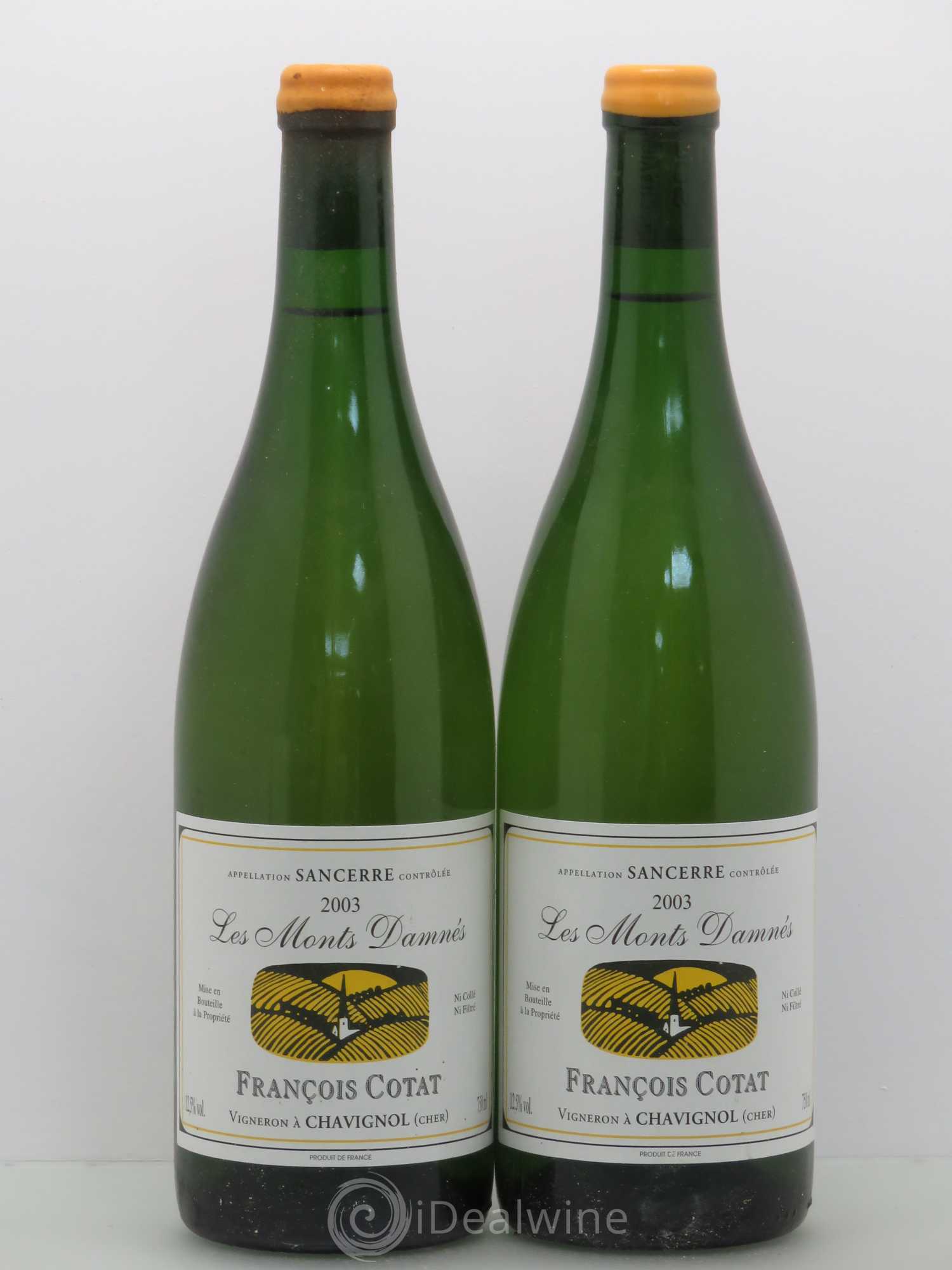 Sancerre Les Monts Damnés François Cotat 2003 - Lot de 2 bouteilles - 0