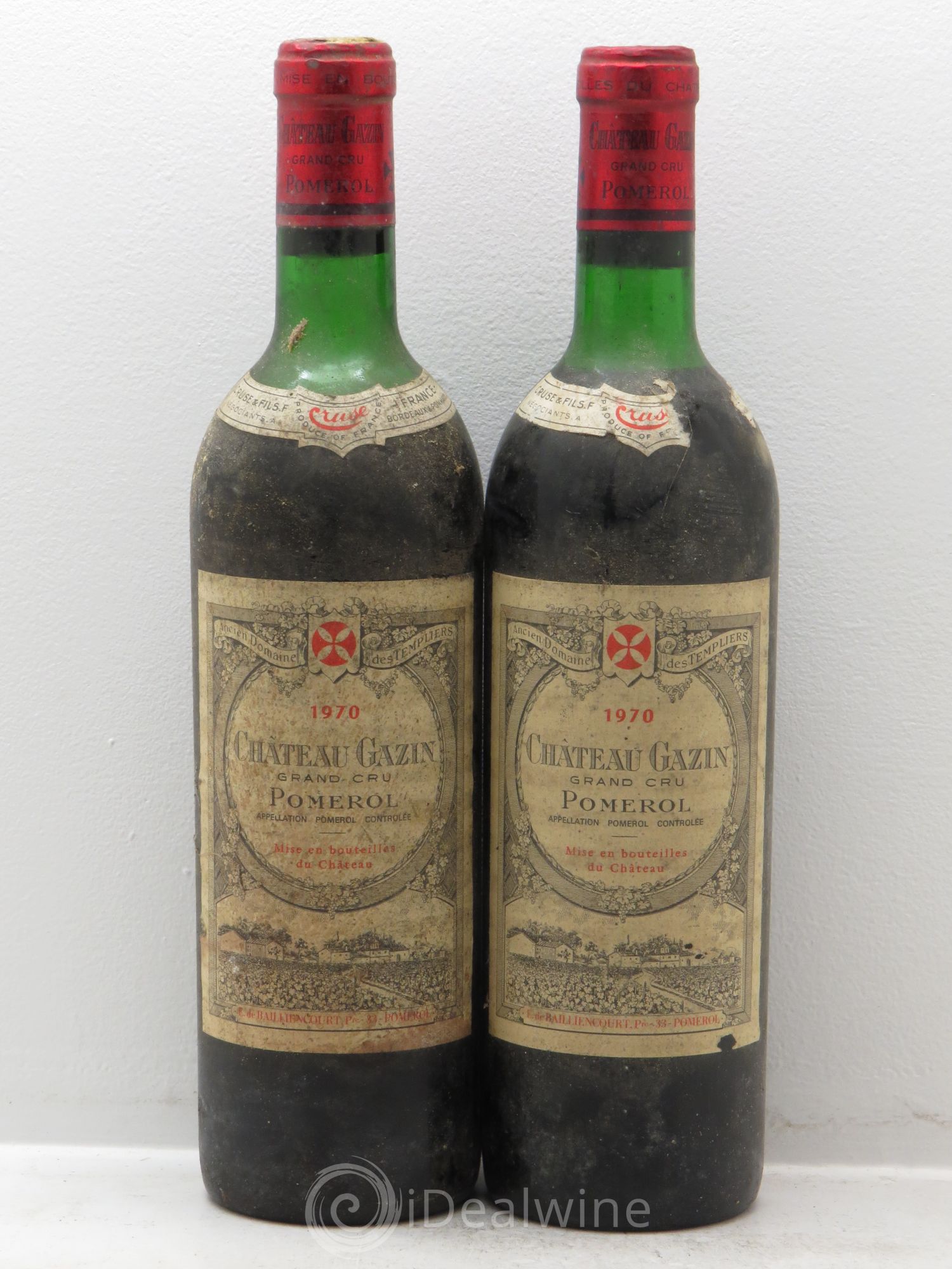 Château Gazin 1970 - Lot de 2 bouteilles - 0
