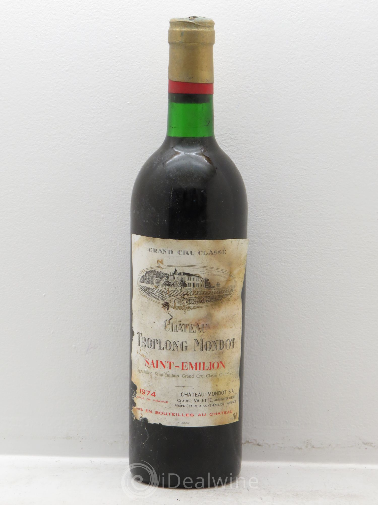 Château Troplong Mondot 1er Grand Cru Classé B 1974 - Lot de 1 bouteille - 0