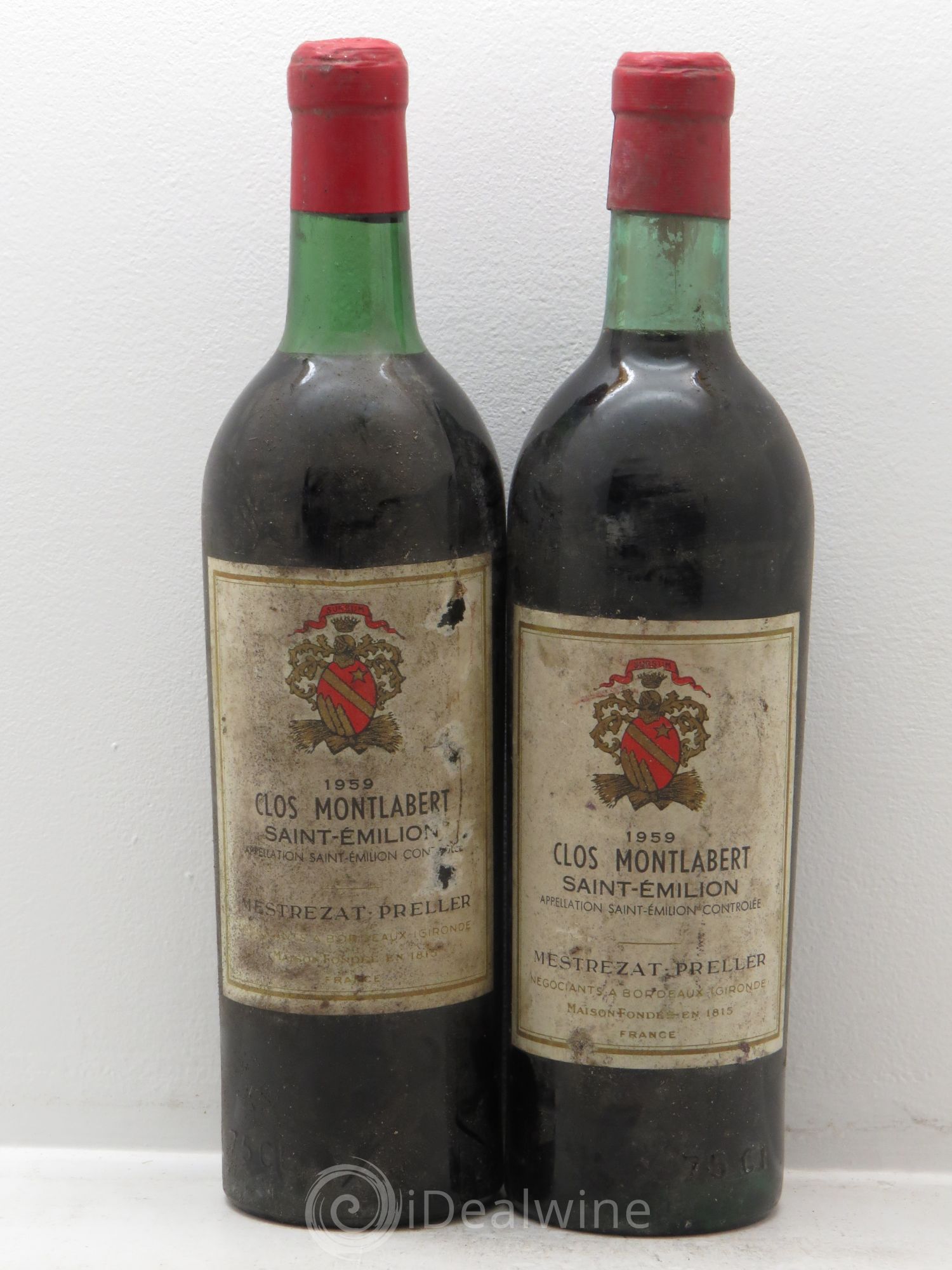 Saint-Émilion Clos Montalbert 1959 - Lot de 2 bouteilles - 0