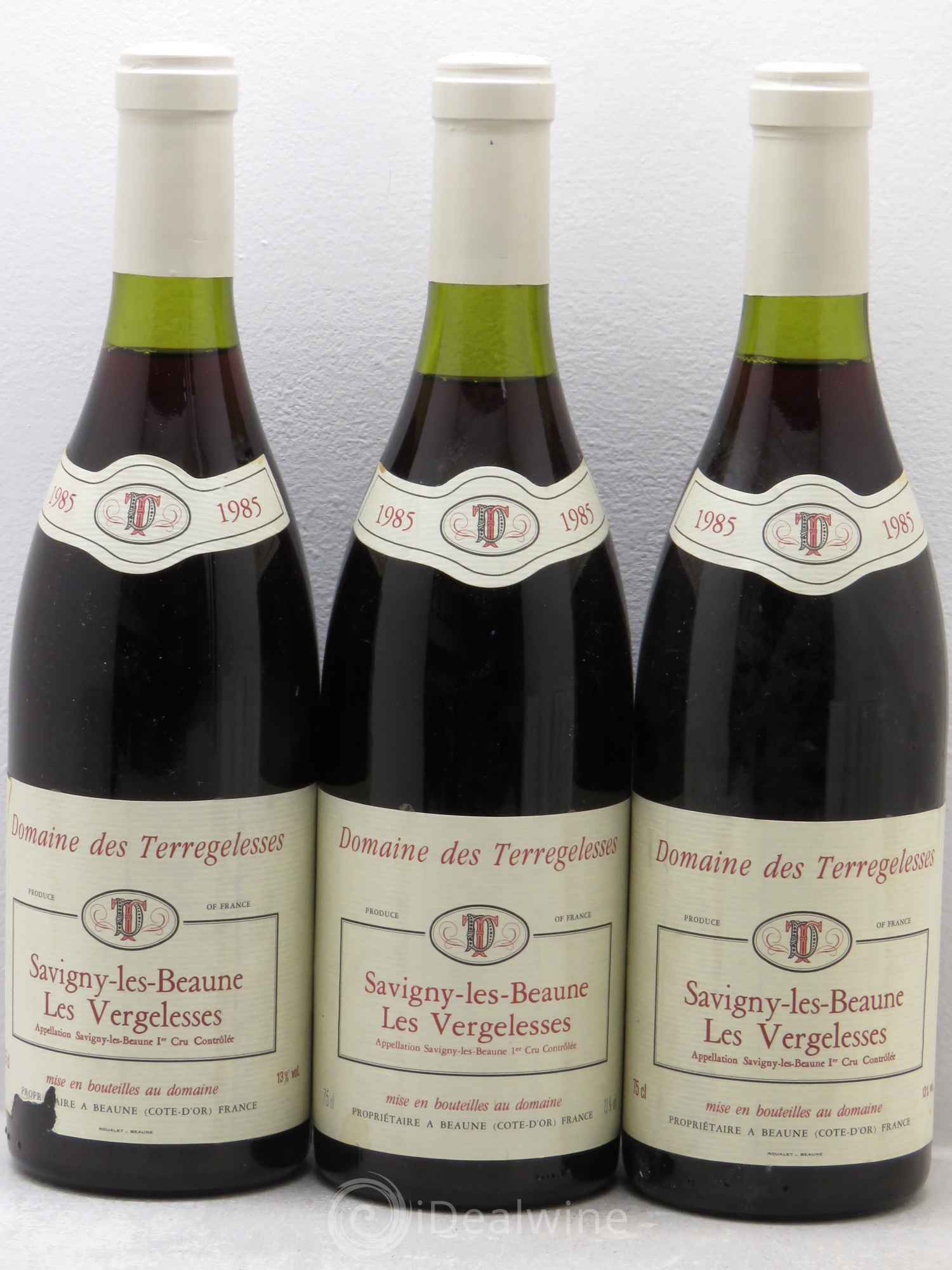 Savigny-lès-Beaune 1er Cru Les Vergelesses Domaine des Terregelesses 1985 - Posten von 3 Flaschen - 0