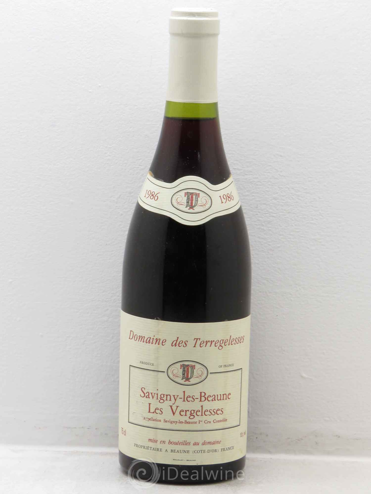 Savigny-lès-Beaune 1er Cru Les Vergelesses Domaine des Terregelesses 1986 - Posten von 1 Flasche - 0