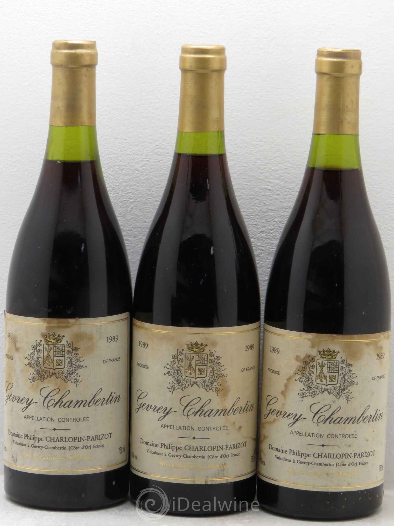 Gevrey-Chambertin 1989 - Lot de 3 bouteilles - 0