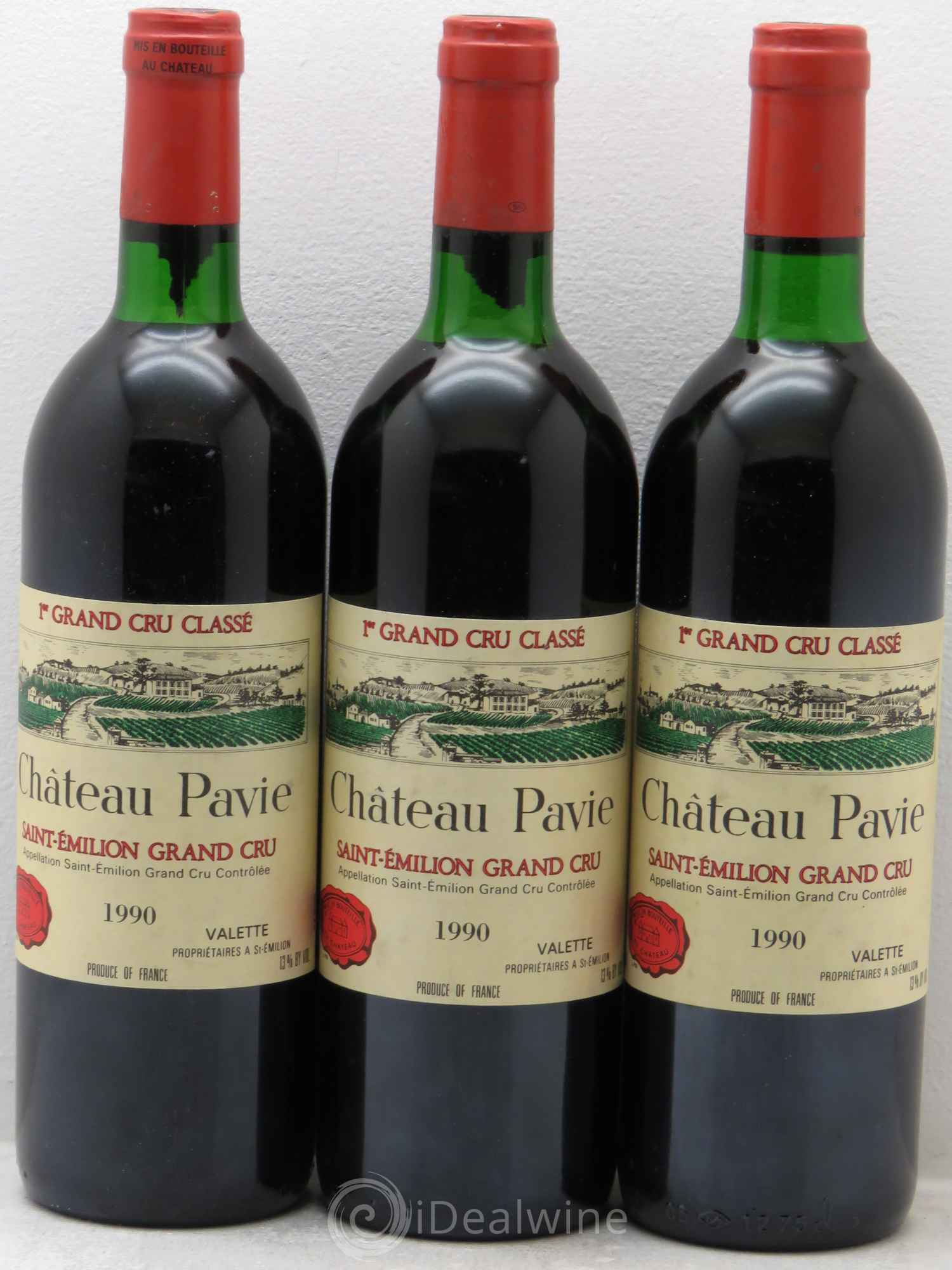 Château Pavie 1er Grand Cru Classé A 1990 - Lot de 3 bouteilles - 0