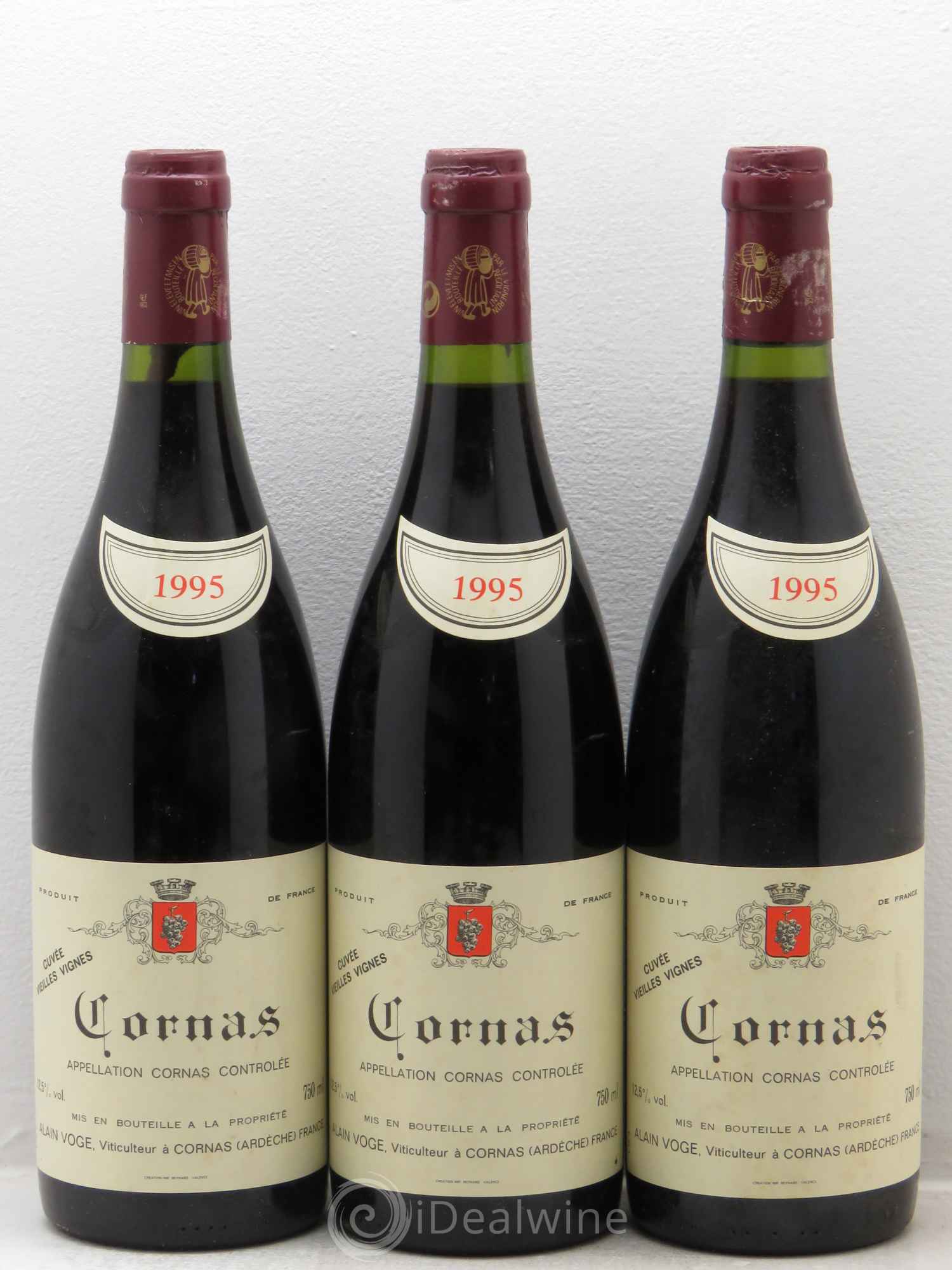 Cornas Les Vieilles Vignes Alain Voge (Domaine) 1995 - Lot de 3 bouteilles - 0