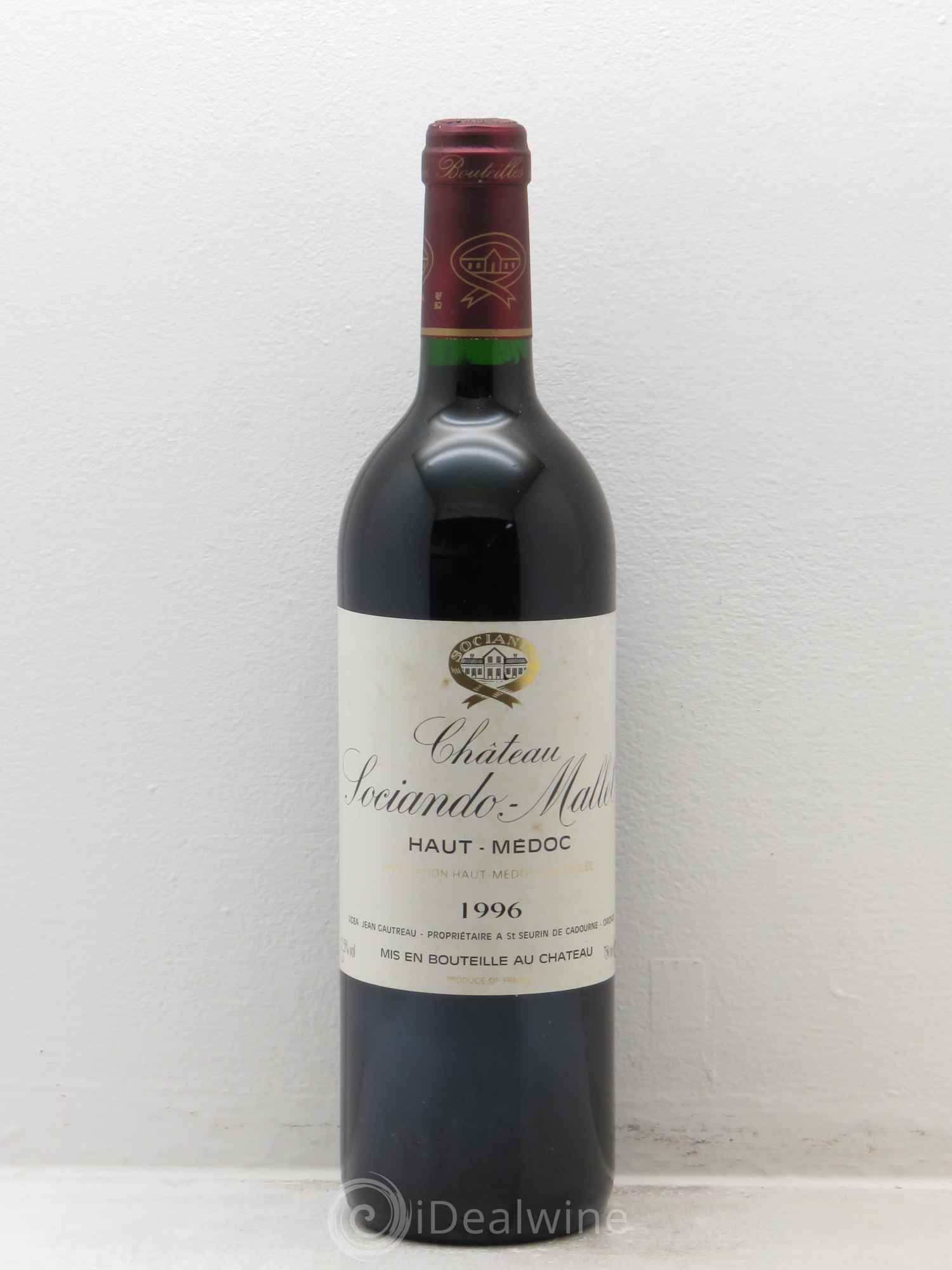 Château Sociando Mallet 1996 - Lot de 1 bouteille - 0