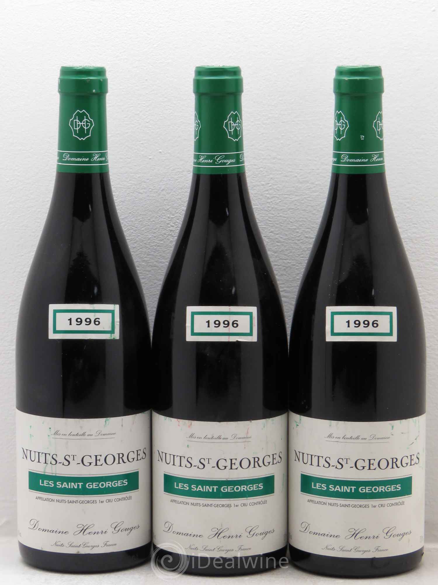 Nuits-Saint-Georges 1er Cru Les Saints Georges Henri Gouges 1996 - Posten von 3 Flaschen - 0