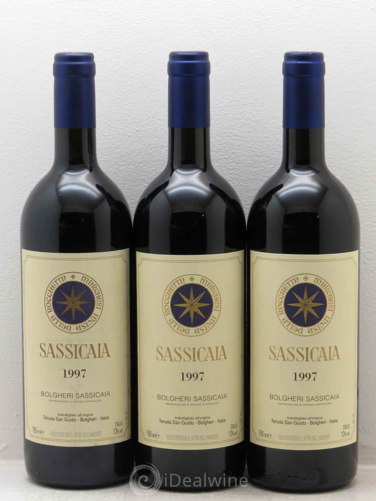 Bolgheri DOC Sassicaia Tenuta San Guido 1997 - Lot de 3 bouteilles - 0
