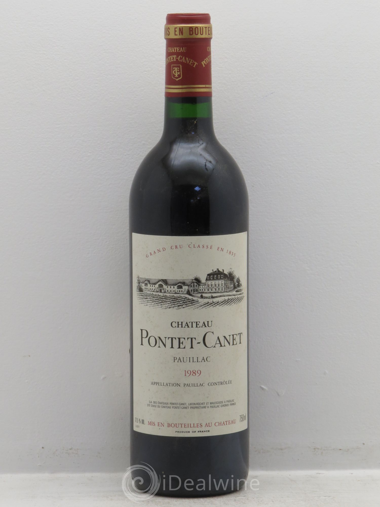 Château Pontet Canet 5ème Grand Cru Classé 1989 - Lot de 1 bouteille - 0