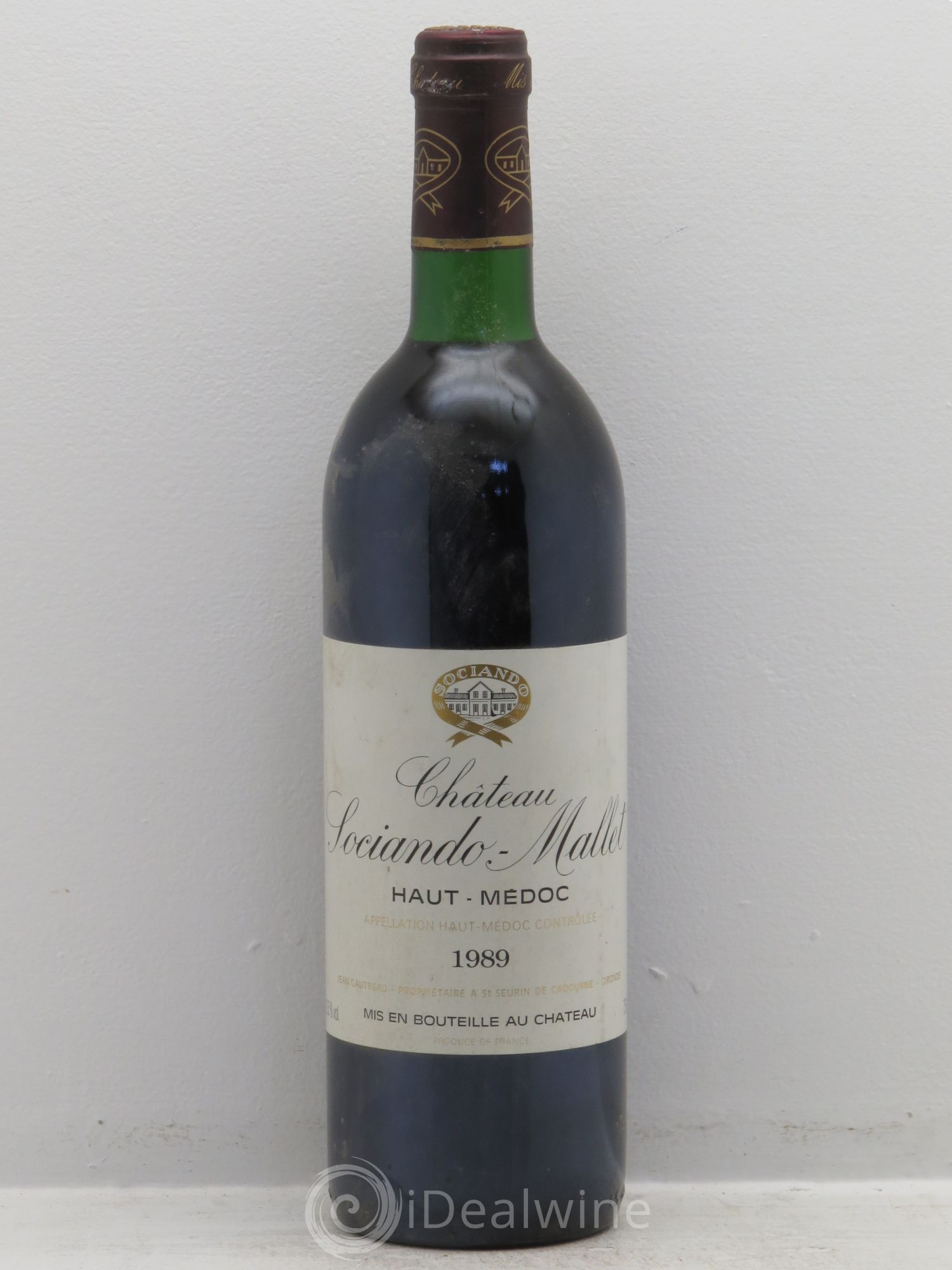 Château Sociando Mallet 1989 - Lot de 1 bouteille - 0
