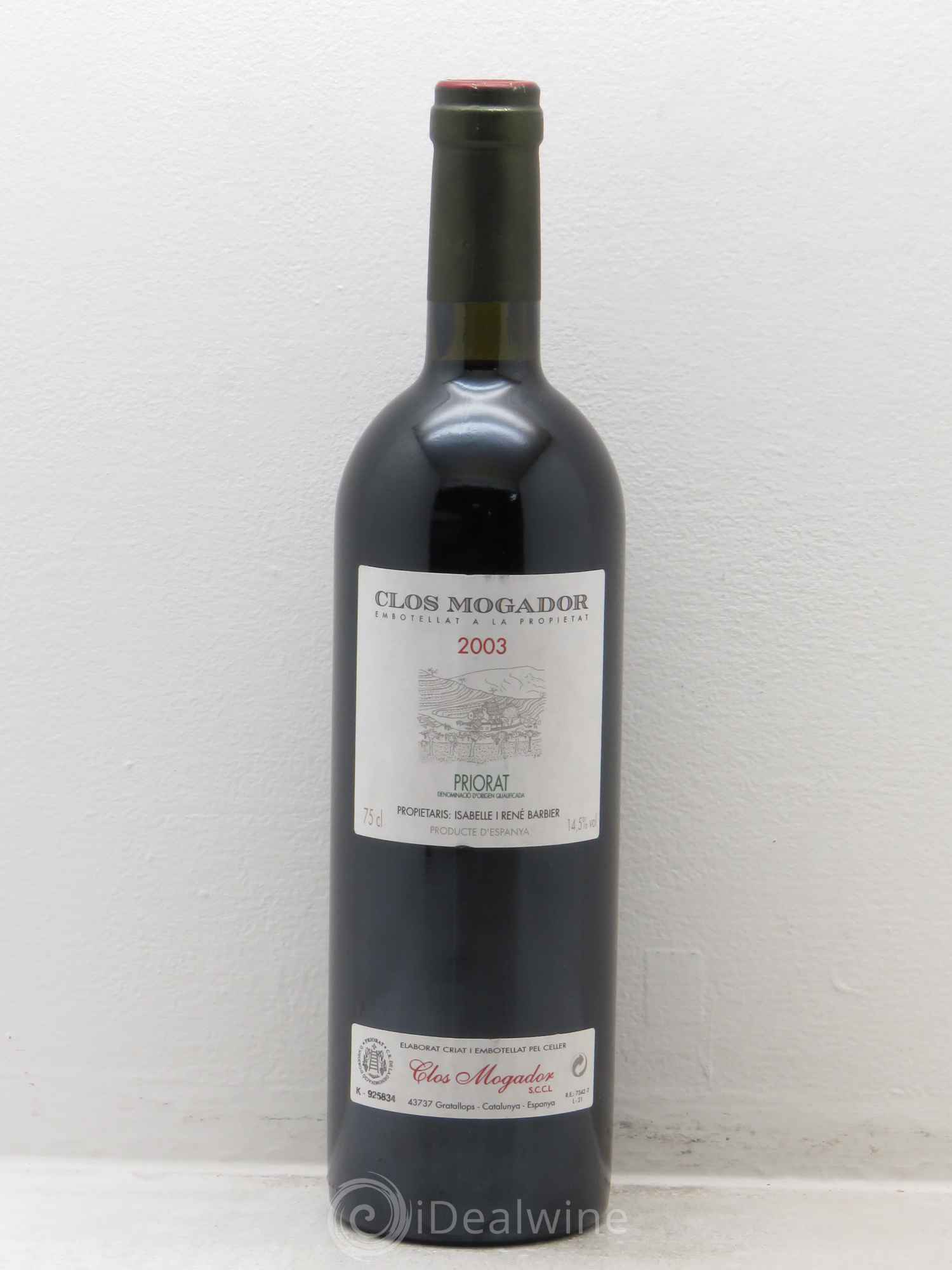 Priorat Clos Mogador DOCA René Barbier 2003 - Posten von 1 Flasche - 0