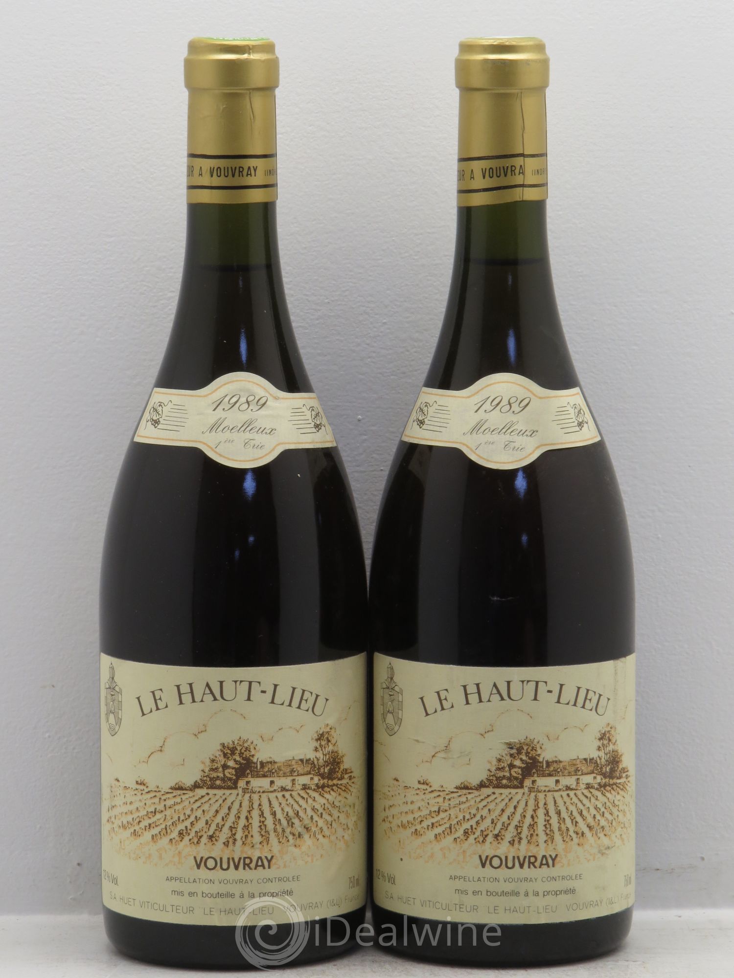 Vouvray Le Haut-Lieu Moelleux 1ère Trie Domaine Huet 1989 - Lotto di 2 bottiglie - 0