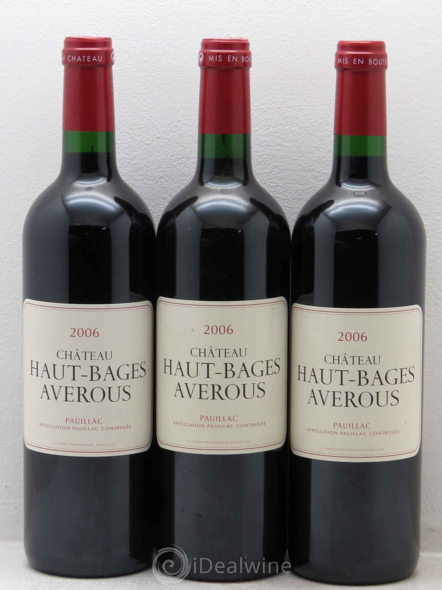 Château Haut Bages Averous Cru Bourgeois 2006 - Lot de 3 bouteilles - 0