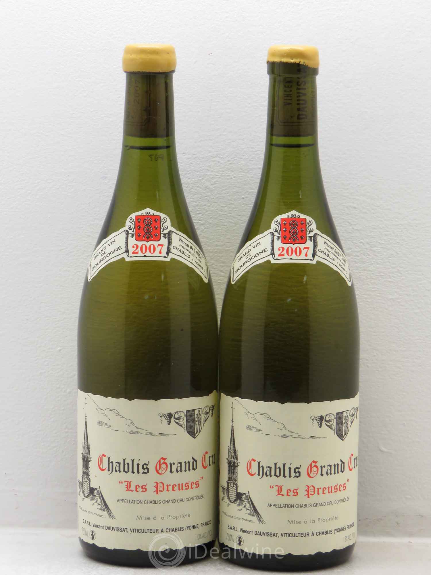 Chablis Grand Cru Les Preuses Vincent Dauvissat (Domaine) 2007 - Lot de 2 bouteilles - 0