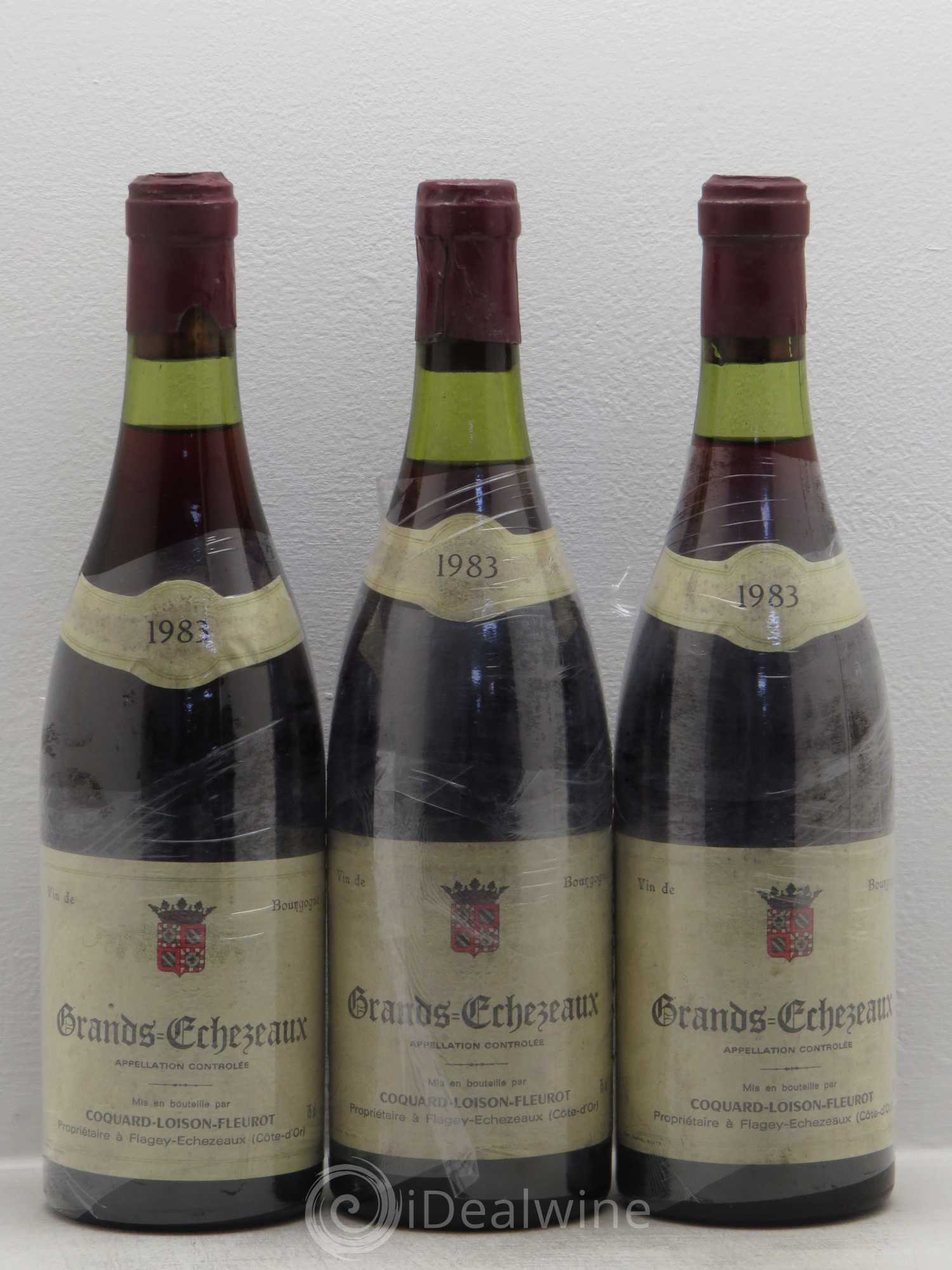 Grands-Echezeaux Grand Cru Coquart Loison 1983 - Lot de 3 bouteilles - 0