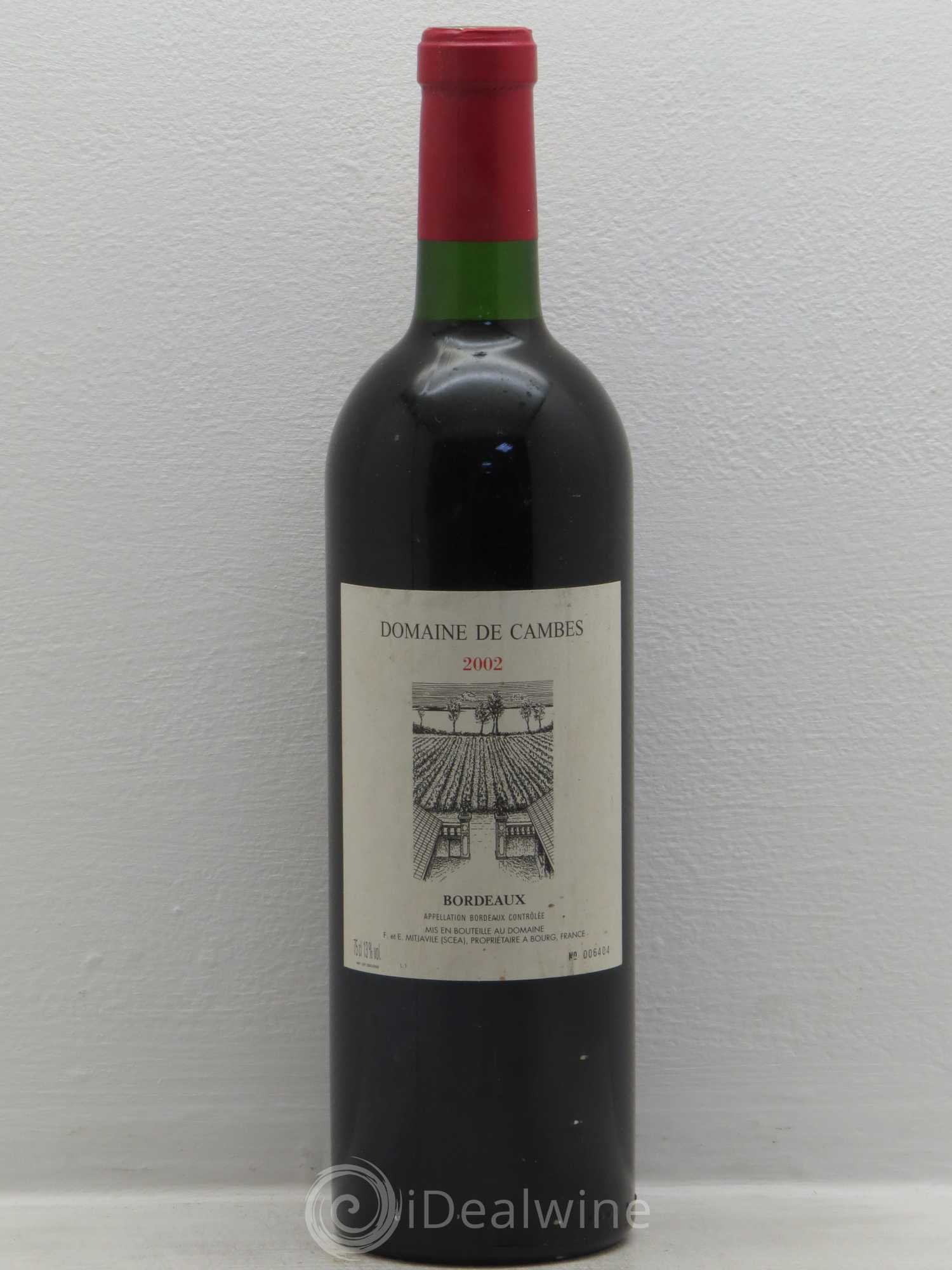 Domaine de Cambes (sans prix de réserve) 2002 - Lot de 6 bouteilles - 0