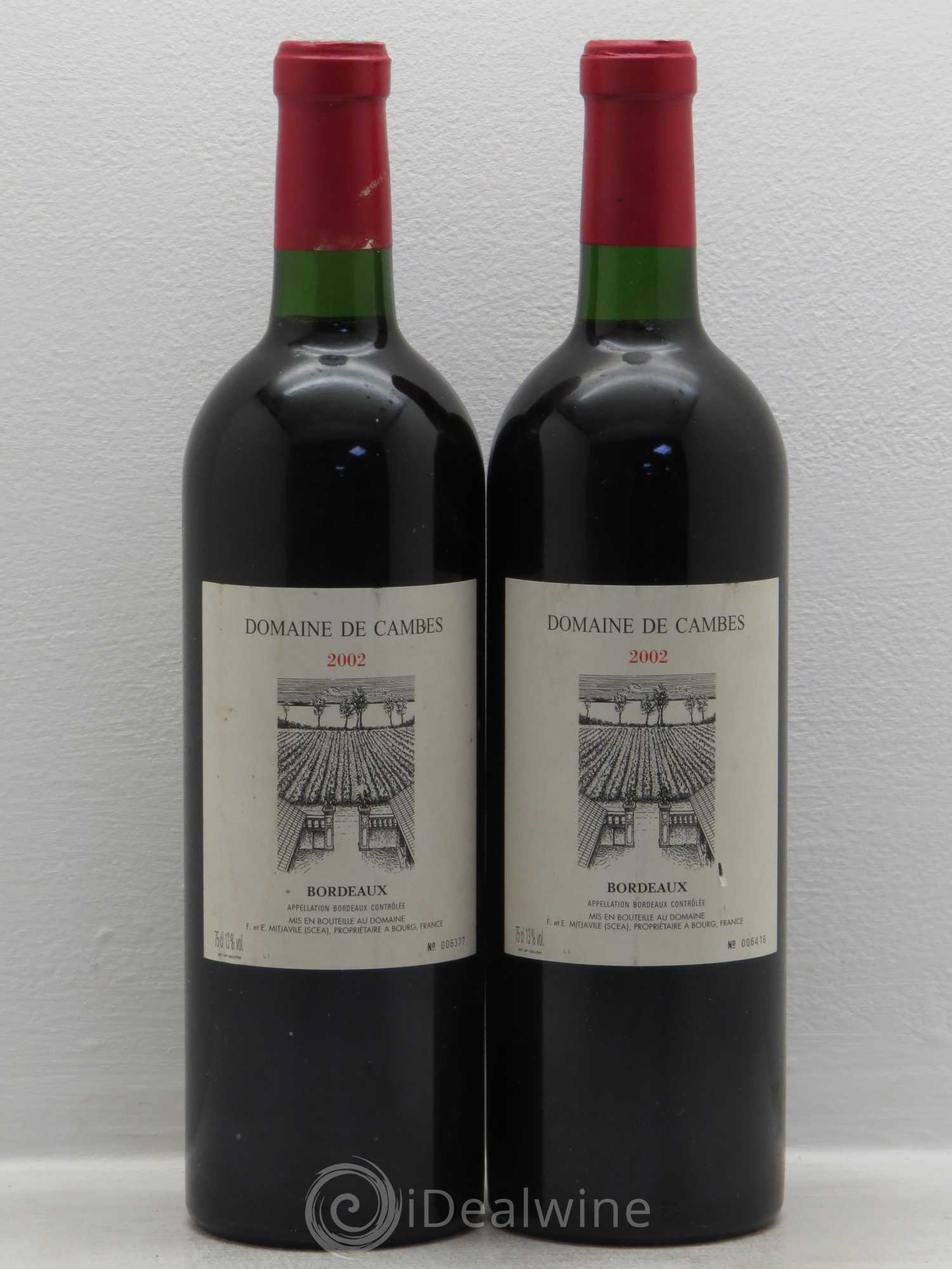 Domaine de Cambes (sans prix de réserve) 2002 - Lot de 2 bouteilles - 0