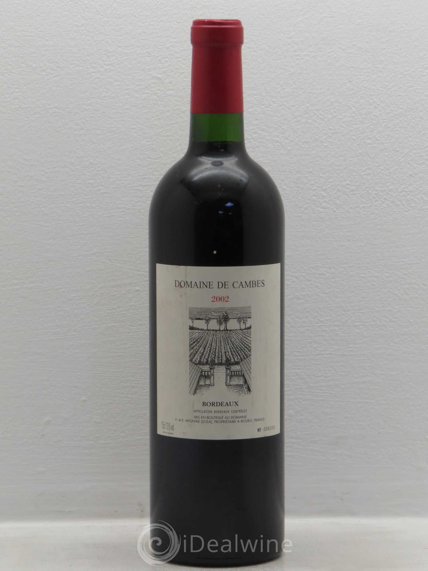 Domaine de Cambes (sans prix de réserve) 2002 - Lot de 1 bouteille - 0
