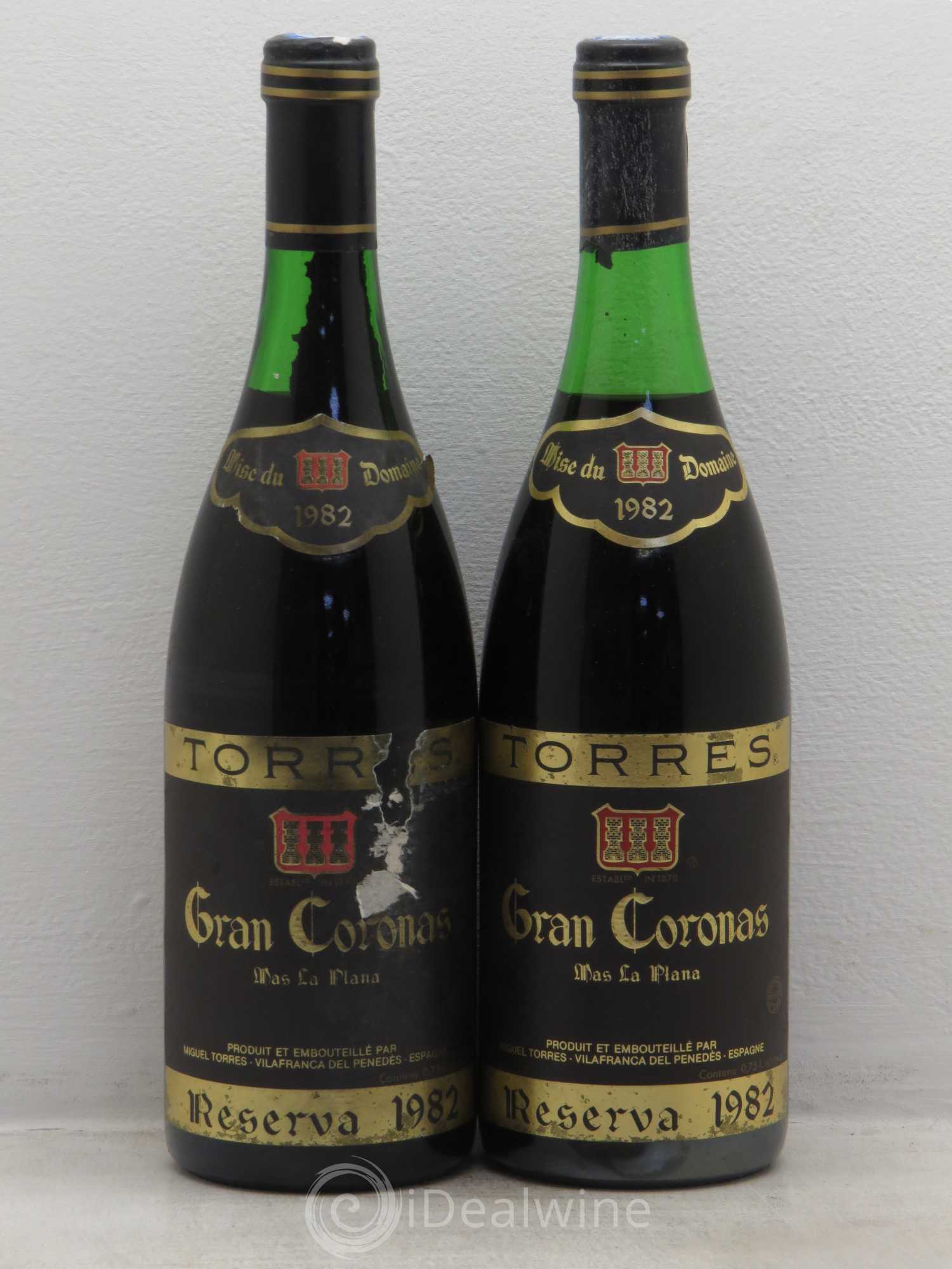 Penedes Mas del PLana Reserva Gran Coronas Torres 1982 - Posten von 2 Flaschen - 0