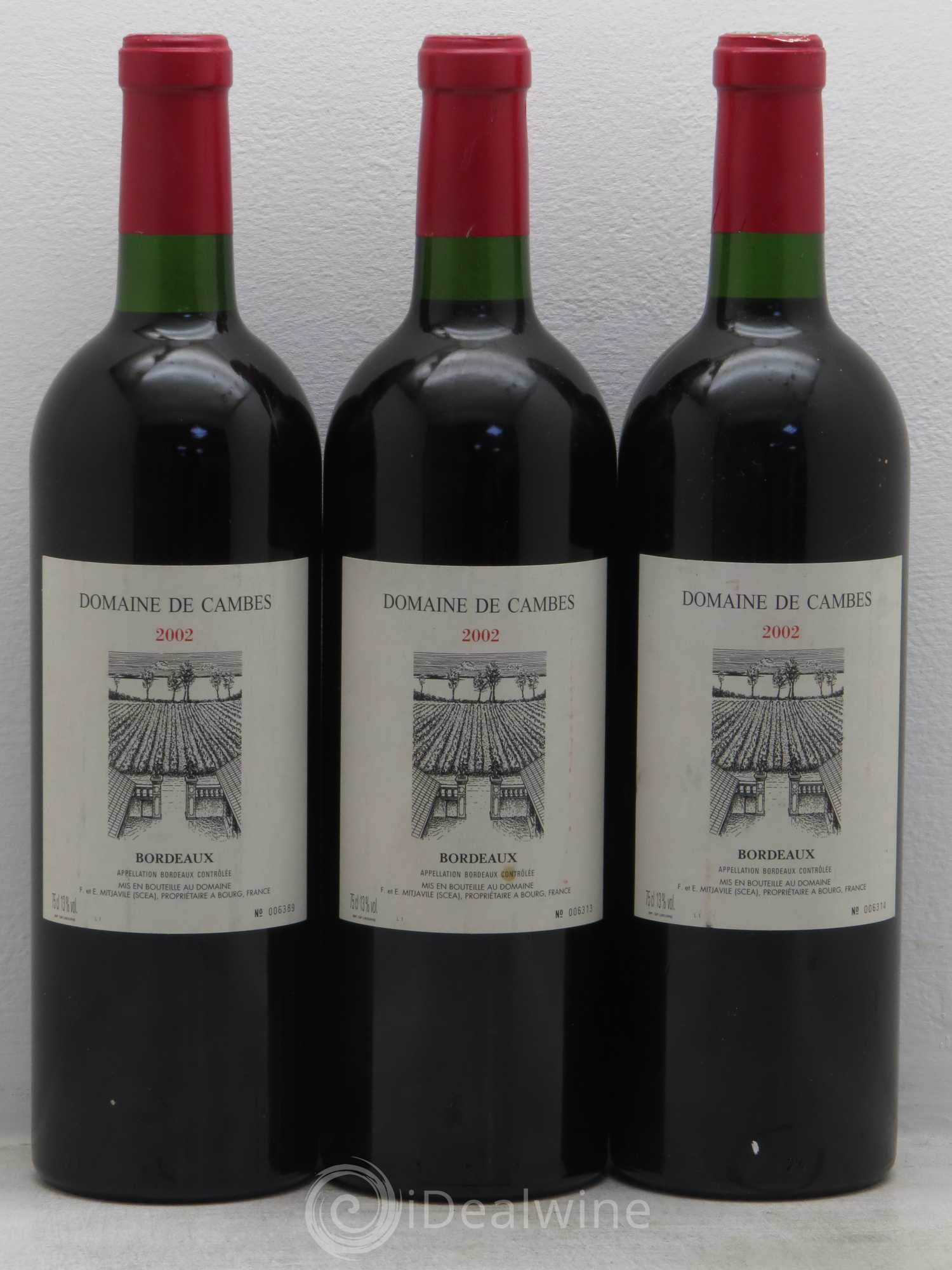 Domaine de Cambes 2002 - Lot de 3 bouteilles - 0