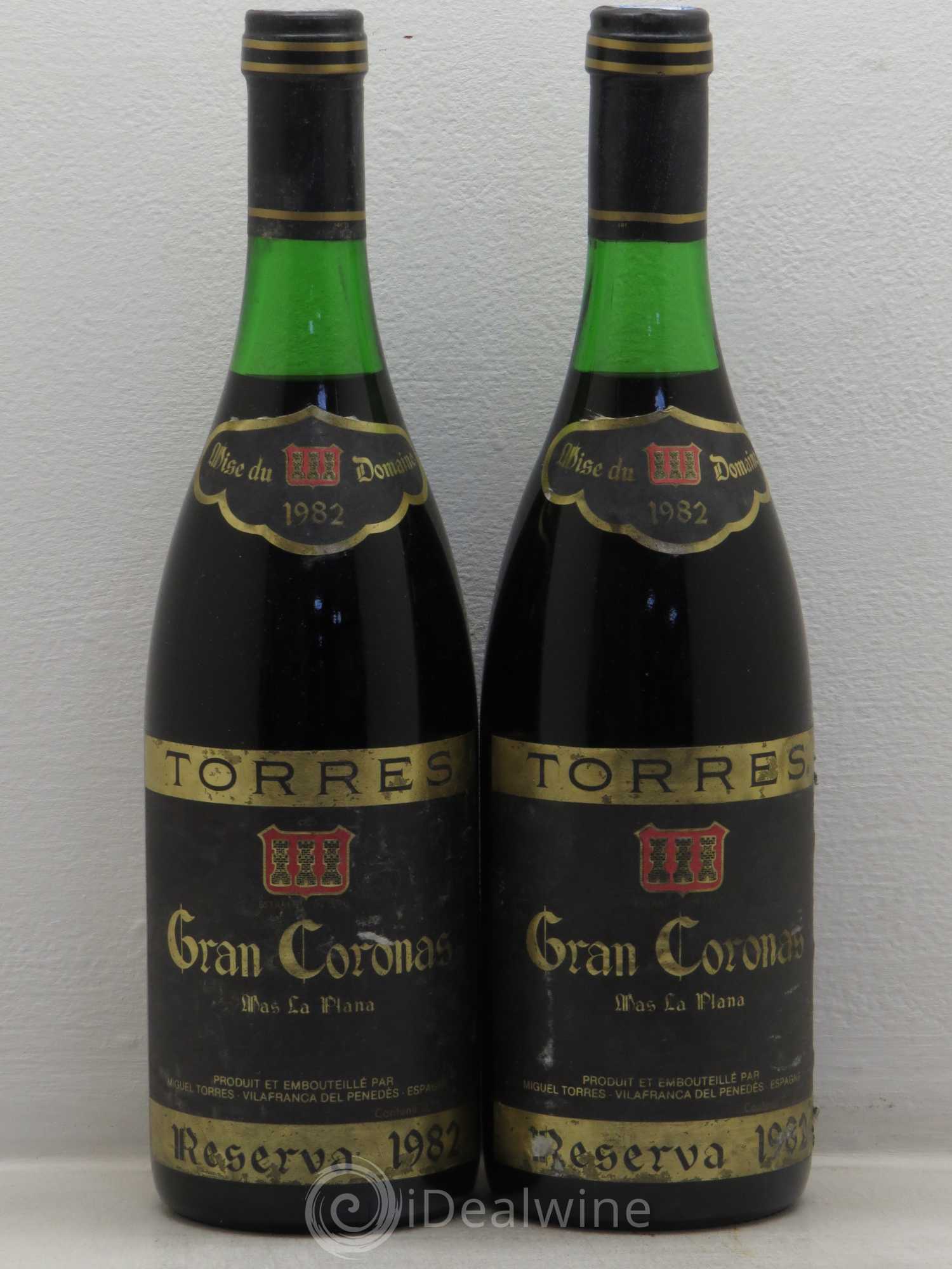 Penedes Mas del PLana Reserva Gran Coronas Torres 1982 - Posten von 2 Flaschen - 0