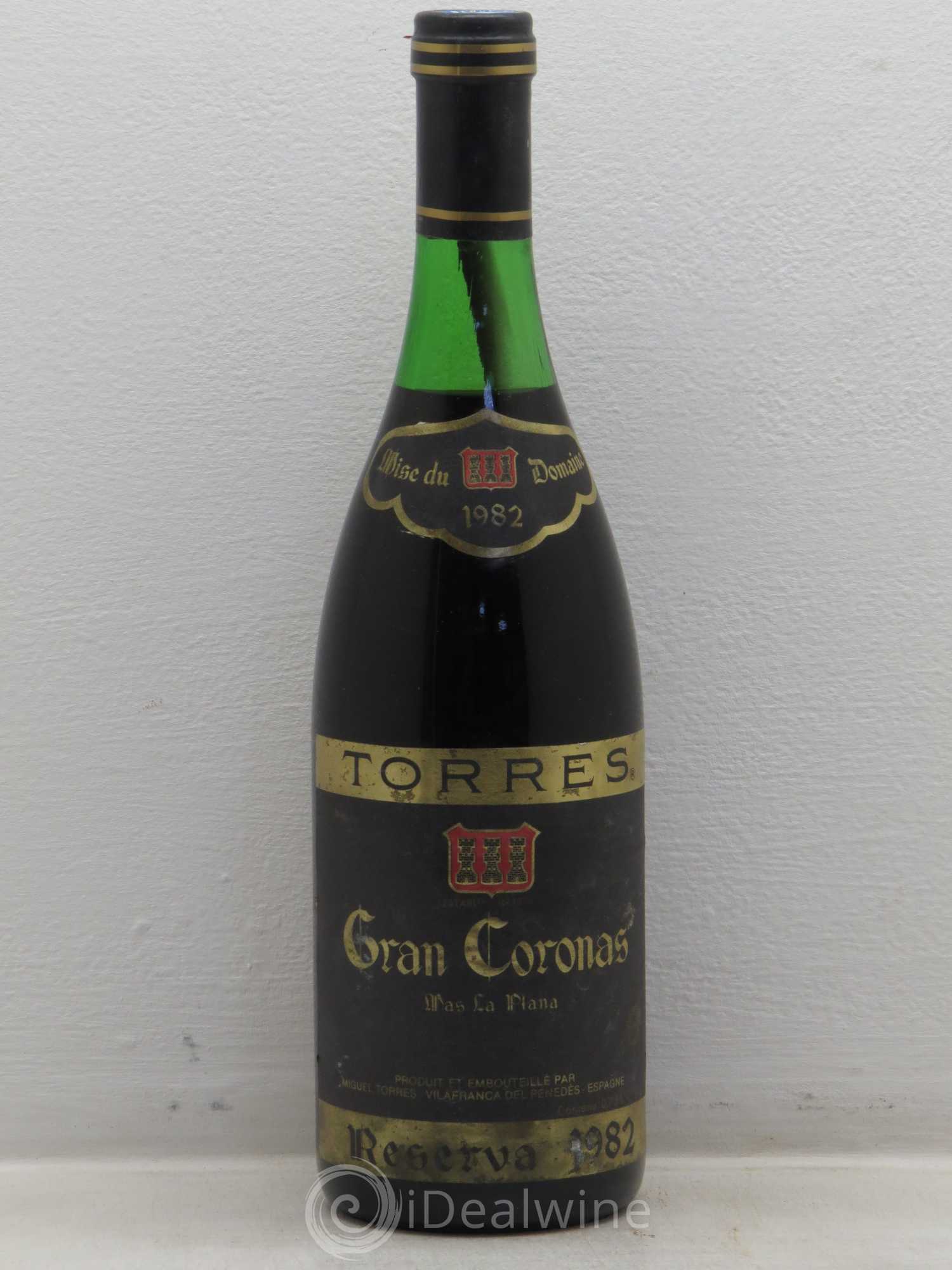 Penedes Mas del PLana Reserva Gran Coronas Torres 1982 - Posten von 1 Flasche - 0