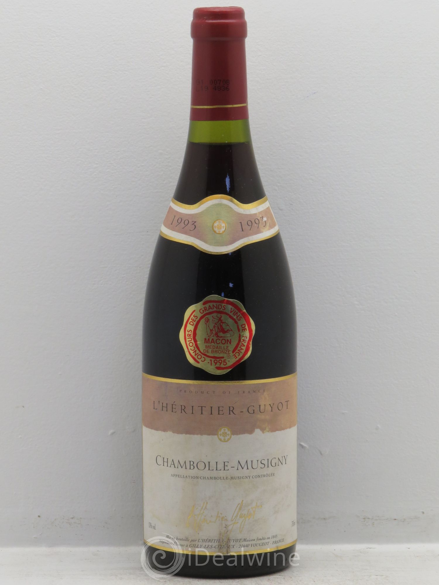 Chambolle-Musigny Héritier Guyot 1993 - Posten von 1 Flasche - 0