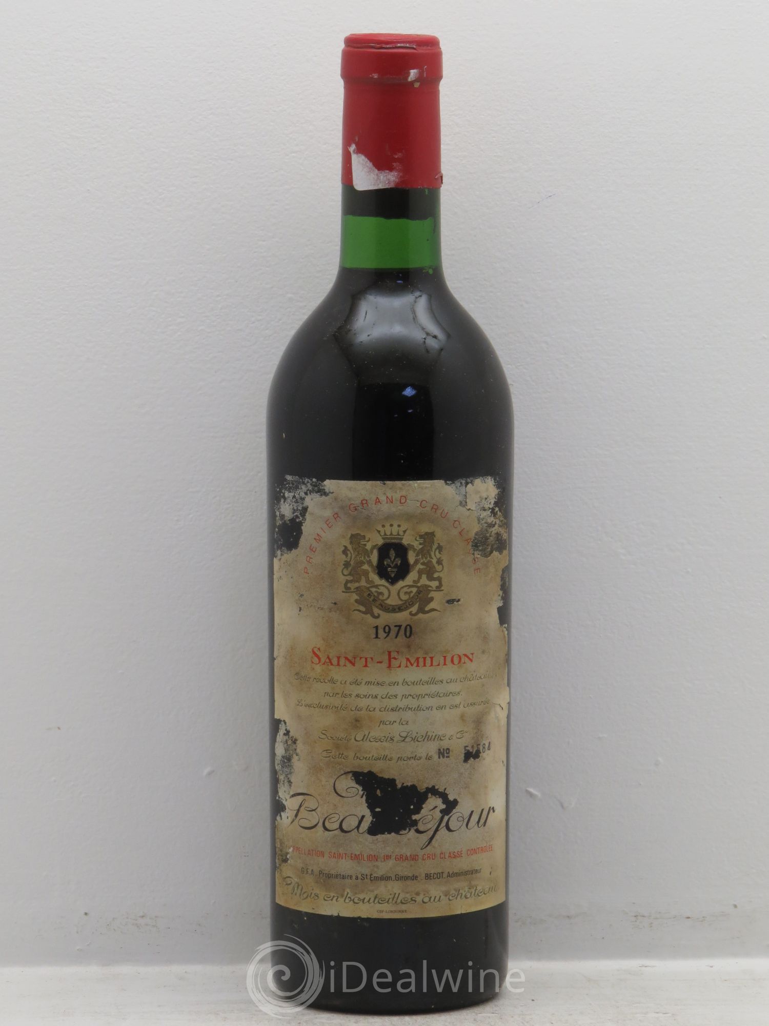 Château Beau-Séjour Bécot 1er Grand Cru Classé B 1970 - Lot de 6 bouteilles - 0