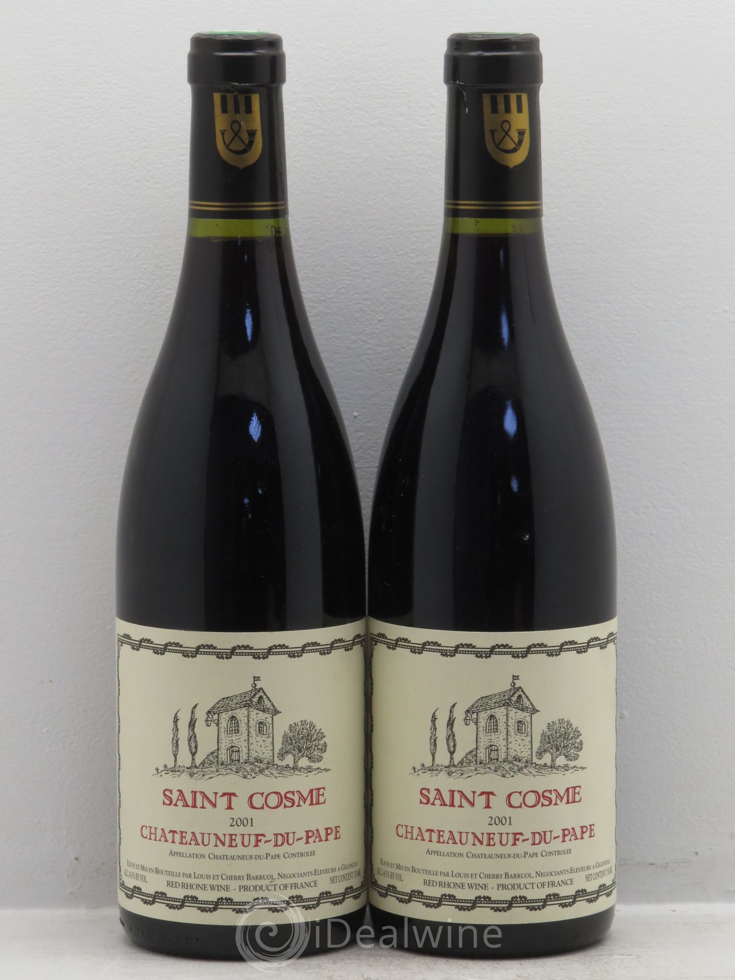 Châteauneuf-du-Pape Saint Cosme 2001 - Lot de 2 bouteilles - 0